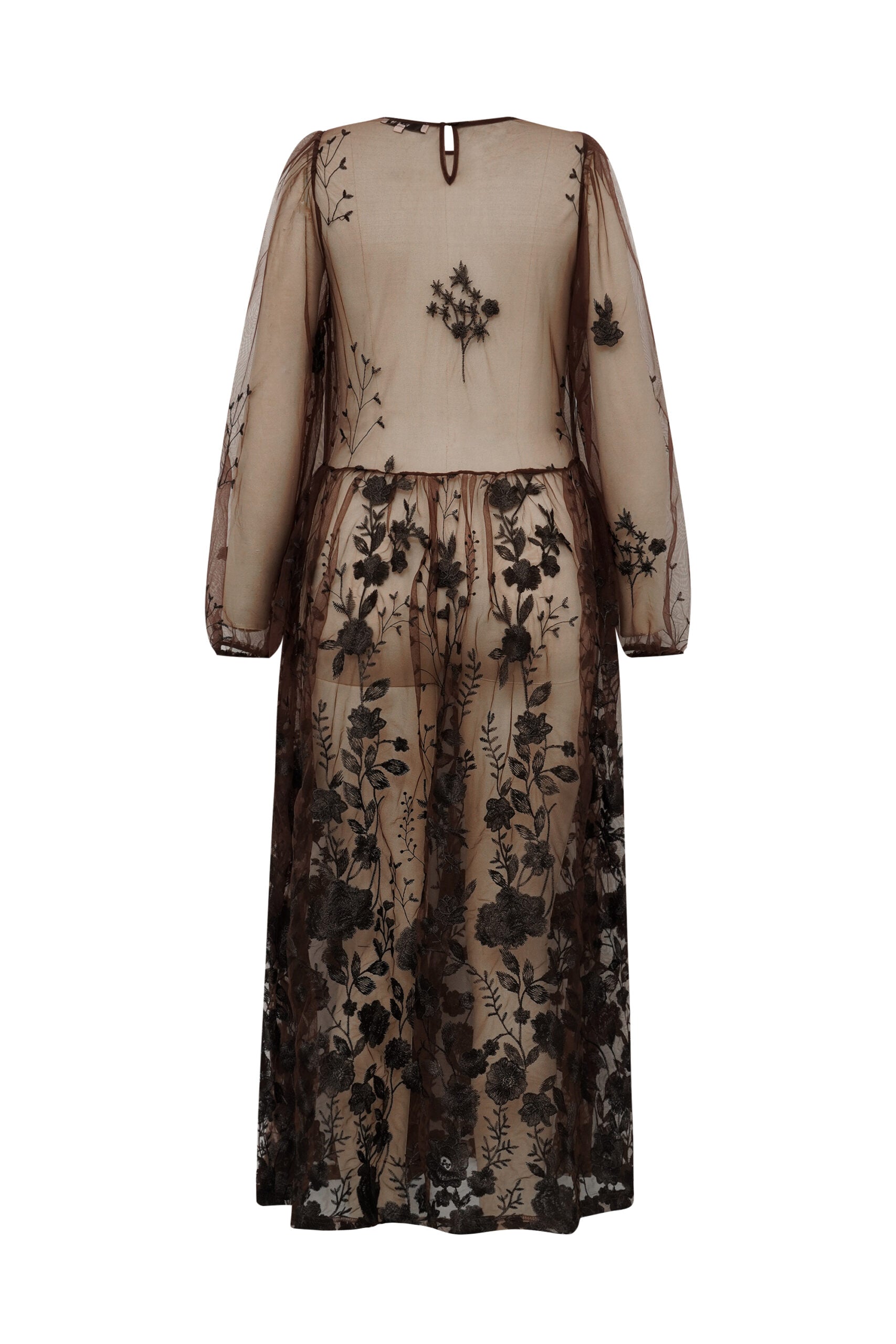 Fuschia Dress Dark Brown