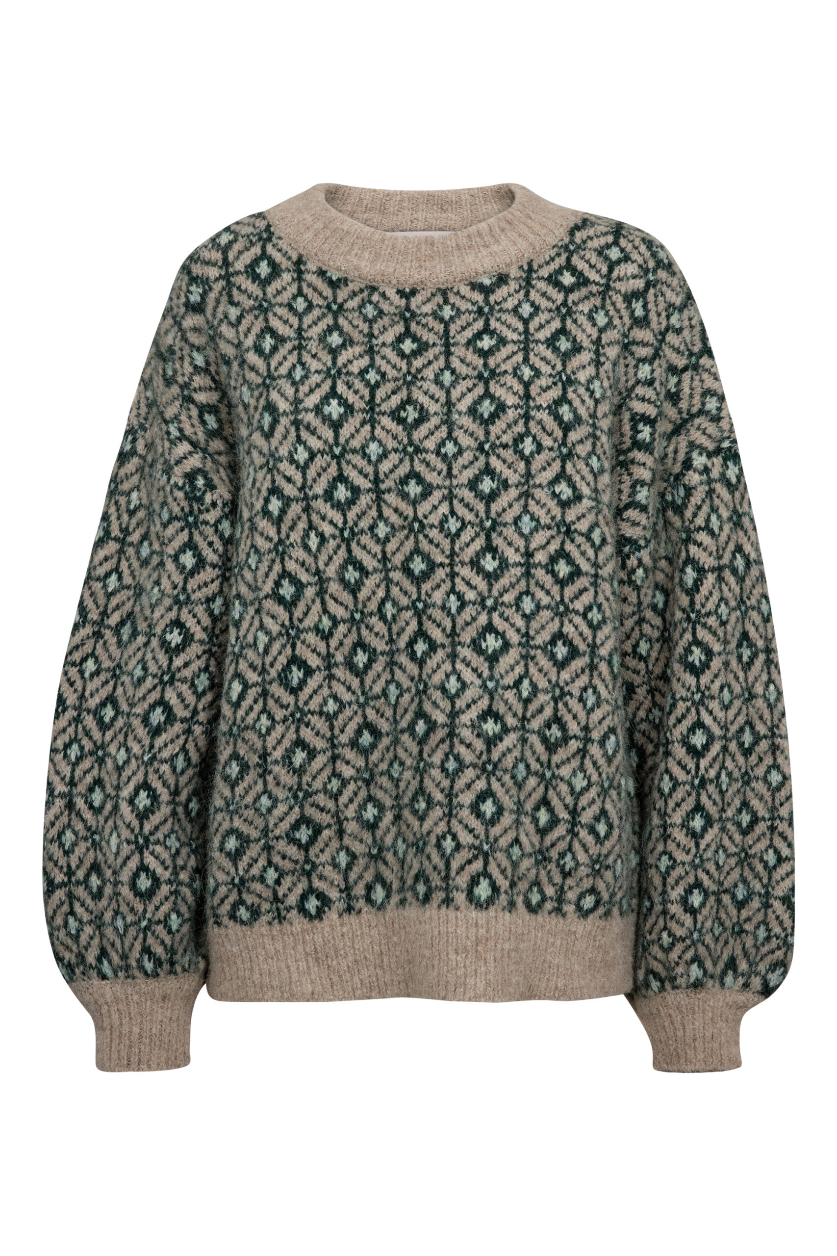 Stavanger Knit Pullover - Brown/Green A-view