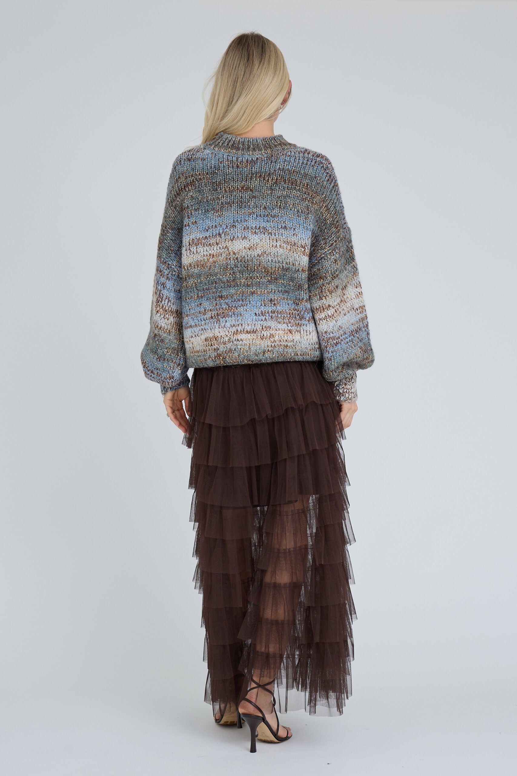 A-View Glitta Knit Pullover - Brown/Blue