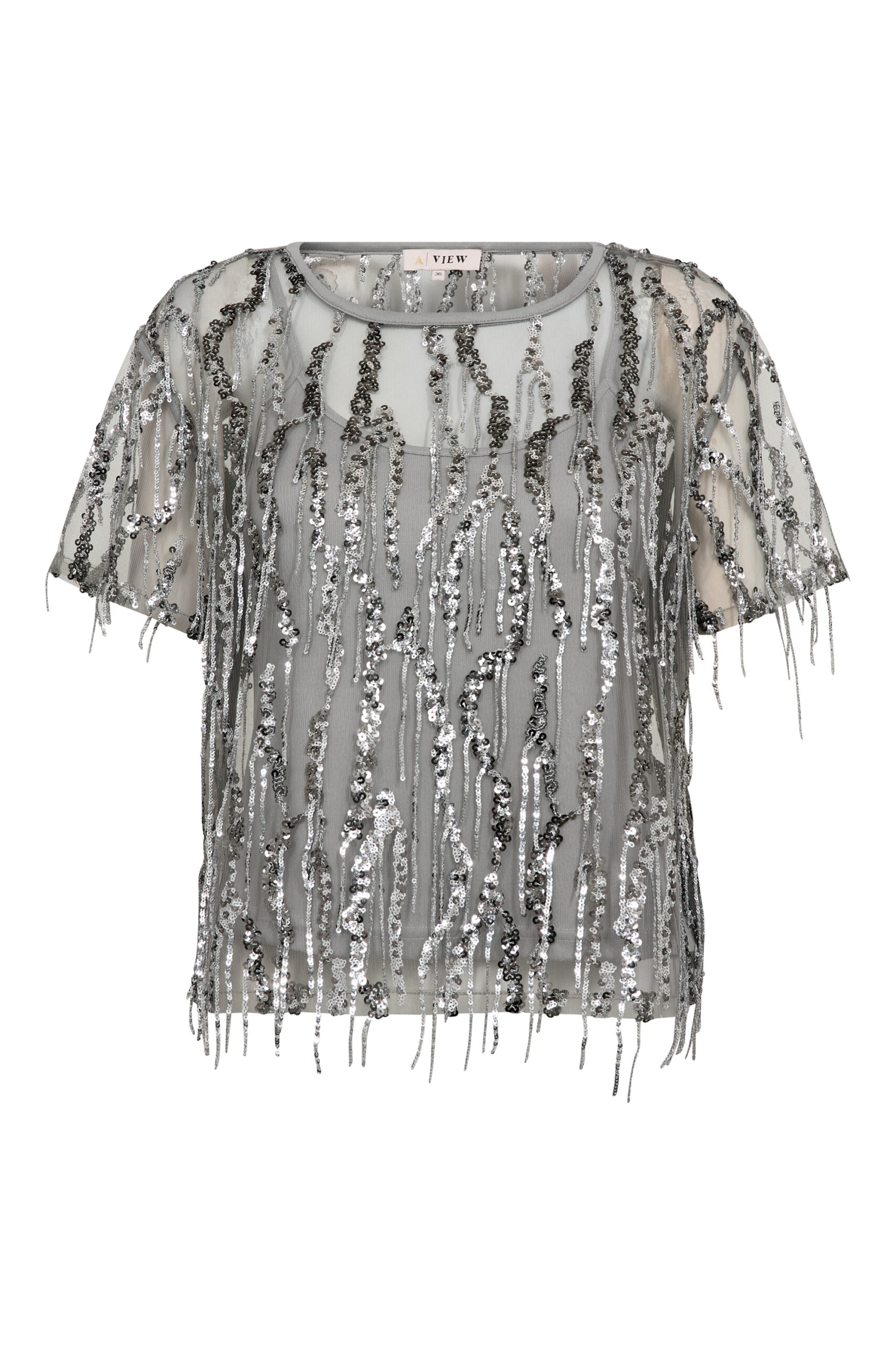 A-view Fenja Blouse - Light Grey
