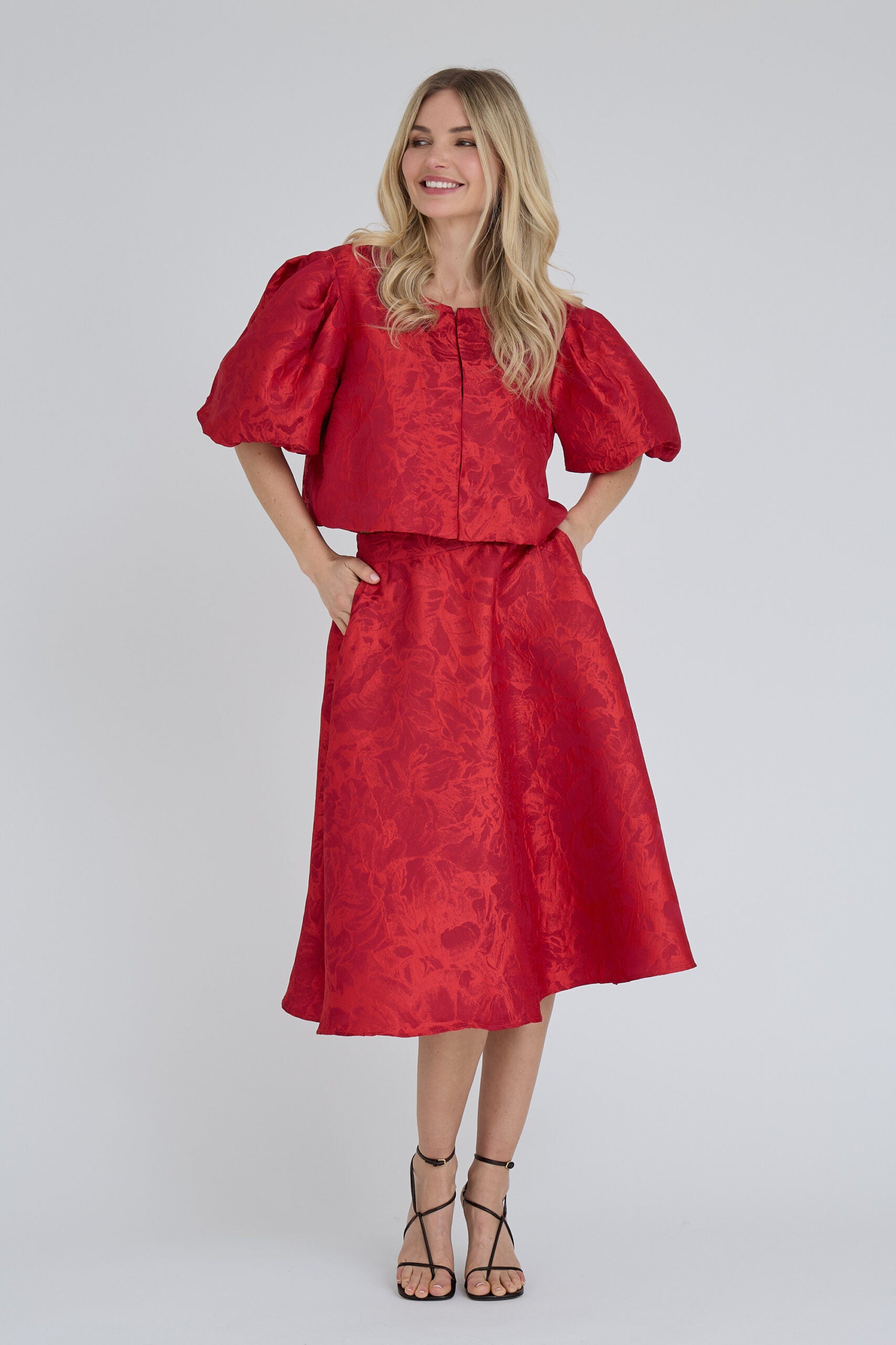 A-view Kora Skirt - Rush Red