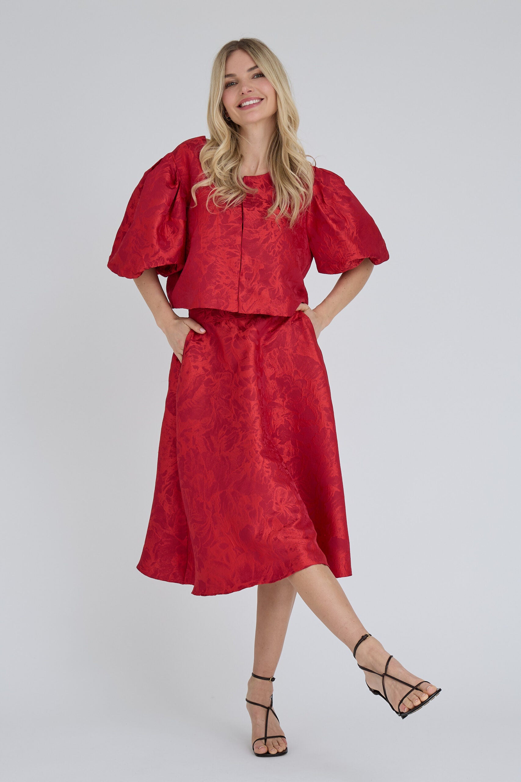 A-view Kora Skirt - Rush Red