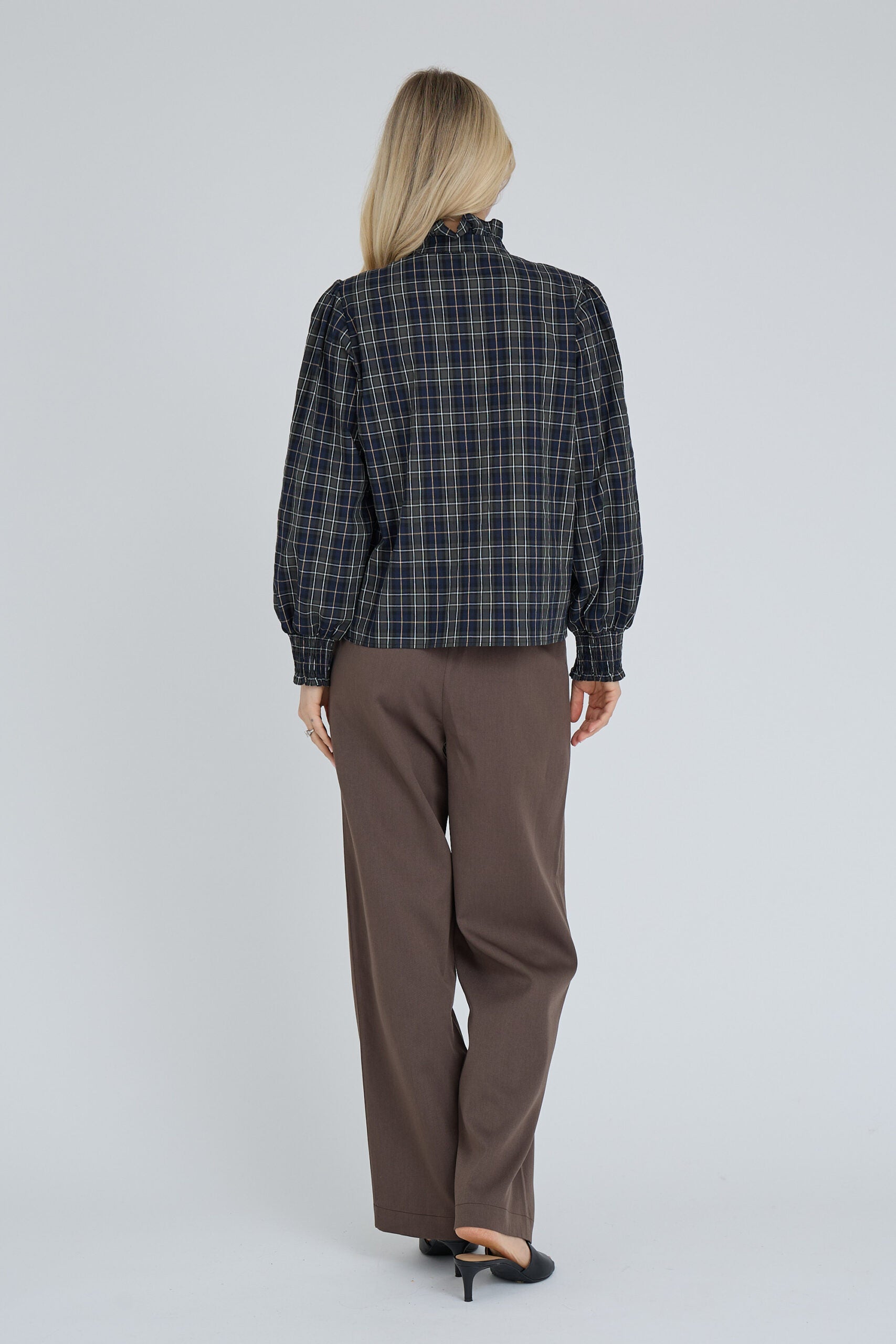 A-view Clova Check Shirt - Army/Black