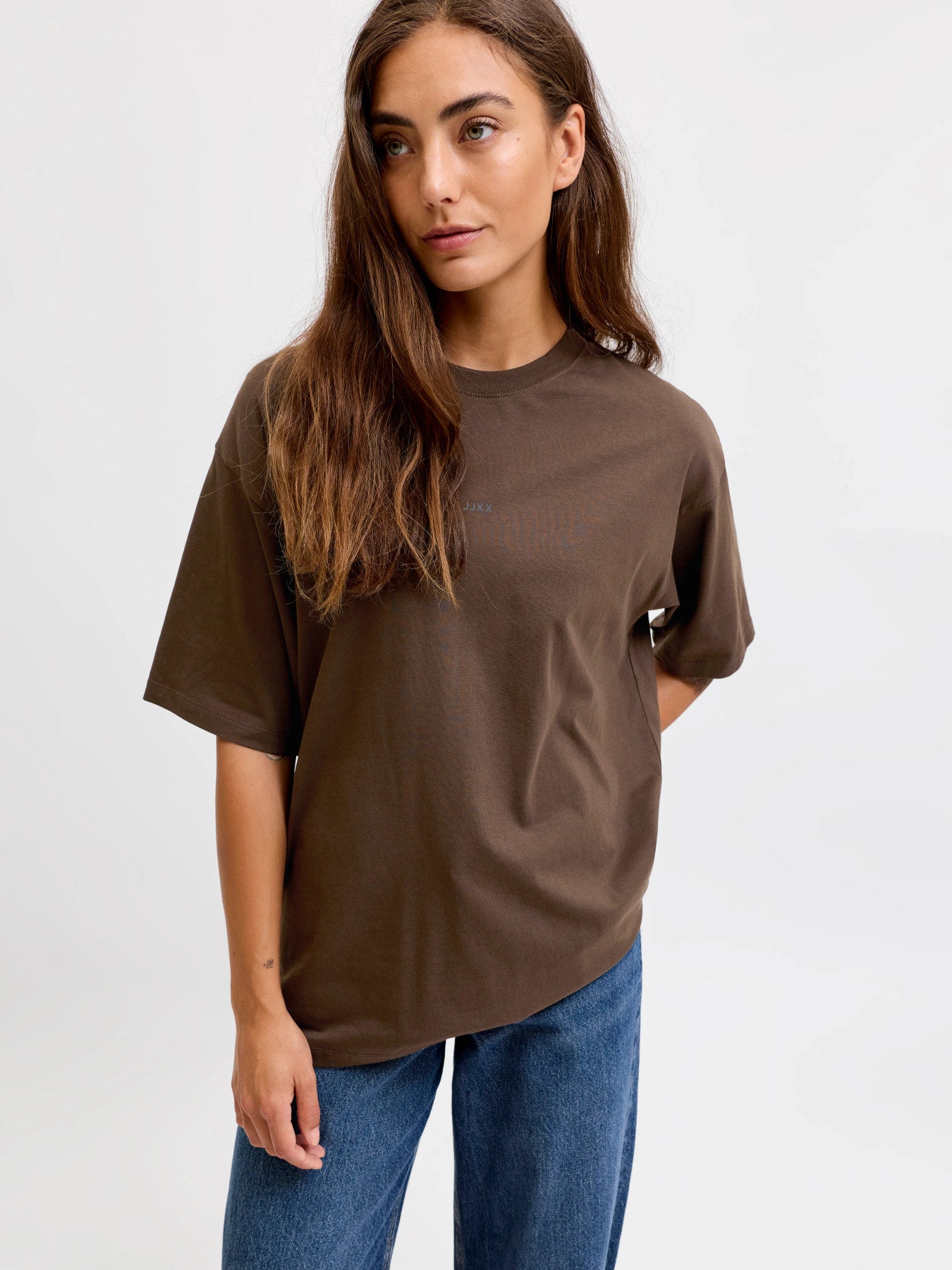 JJXX ANDREA LOOSE SS LOGO TEE JRS NOOS BRUN