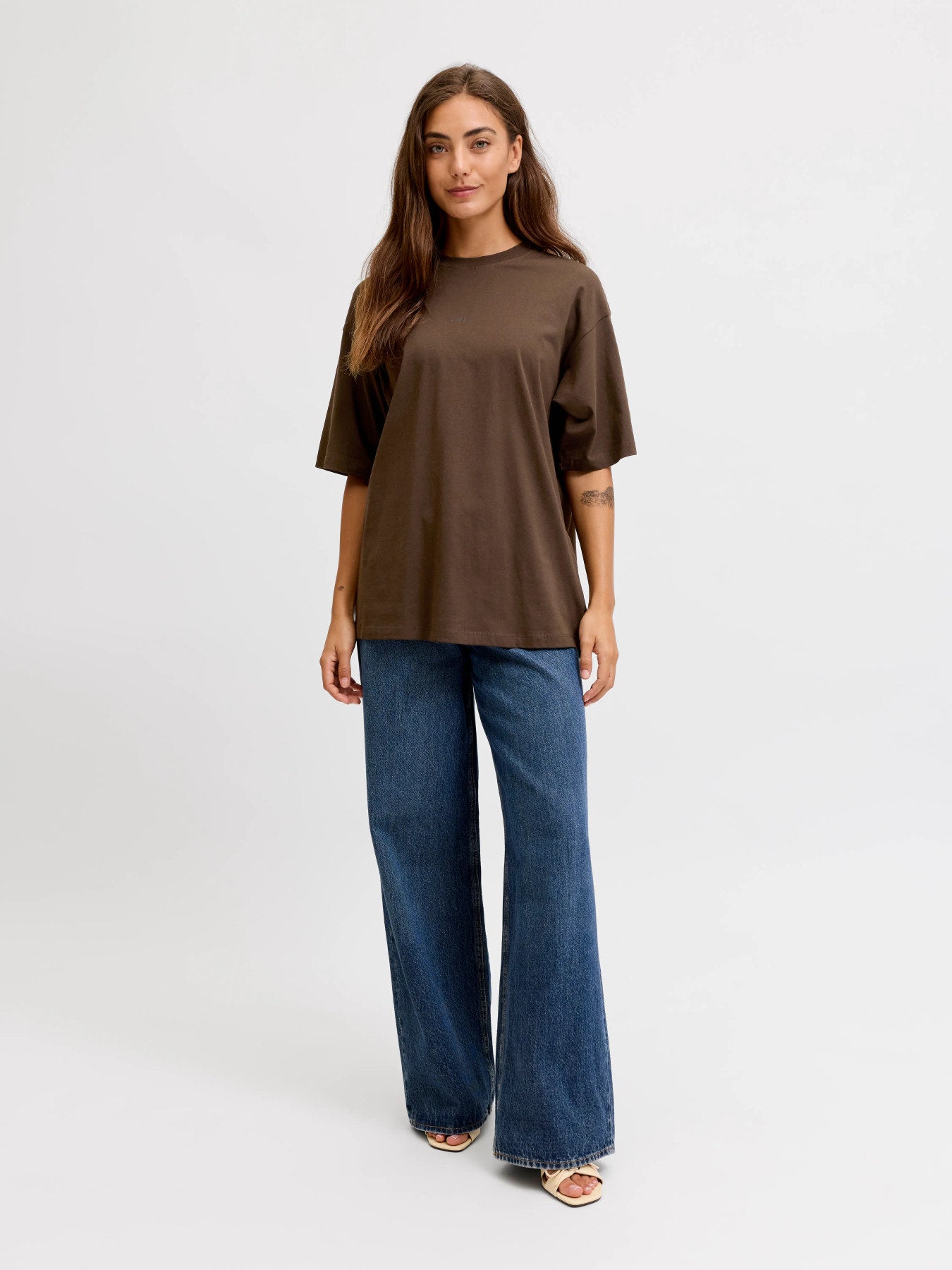 JJXX ANDREA LOOSE SS LOGO TEE JRS NOOS BRUN