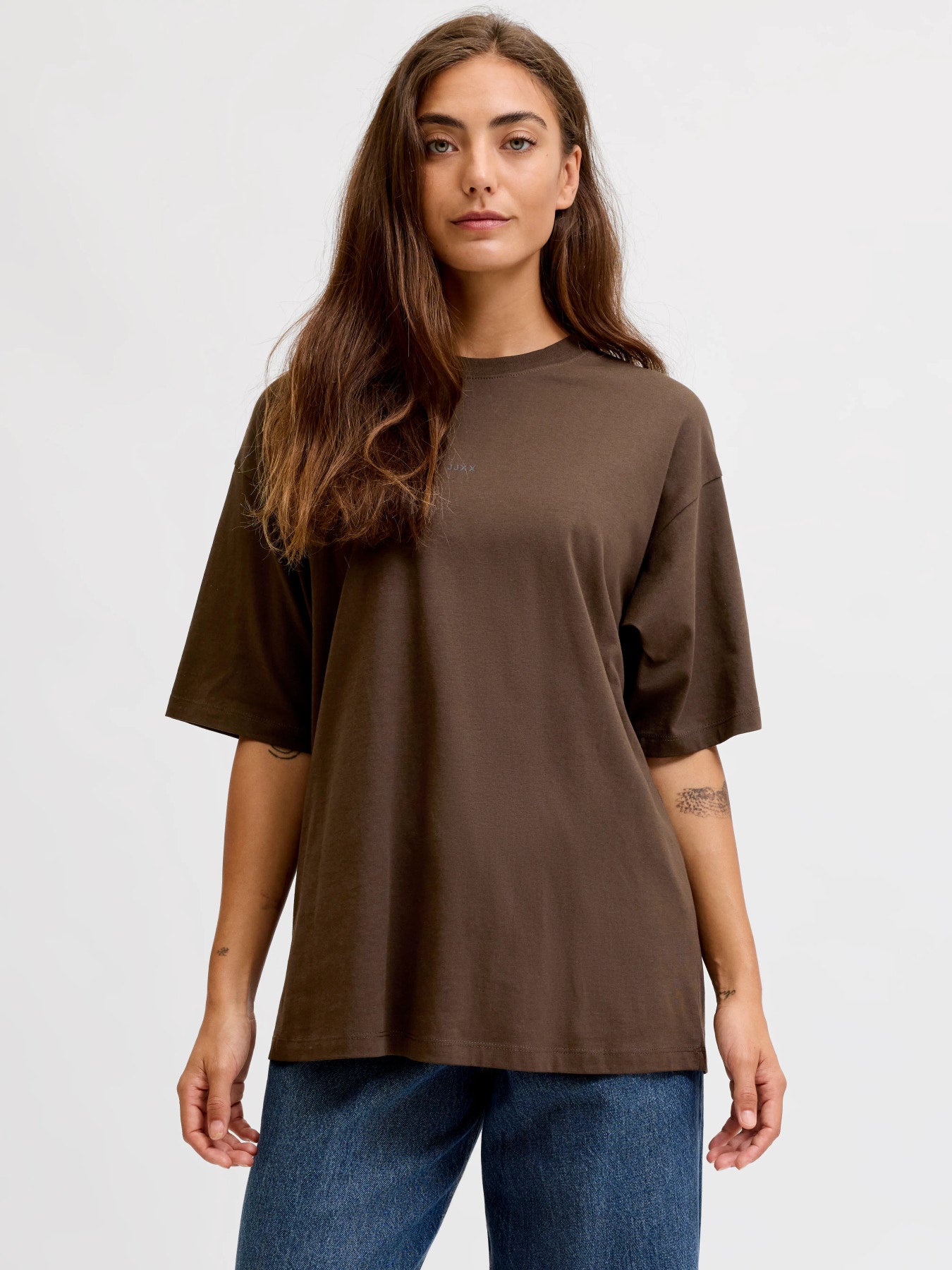 JJXX ANDREA LOOSE SS LOGO TEE JRS NOOS BRUN