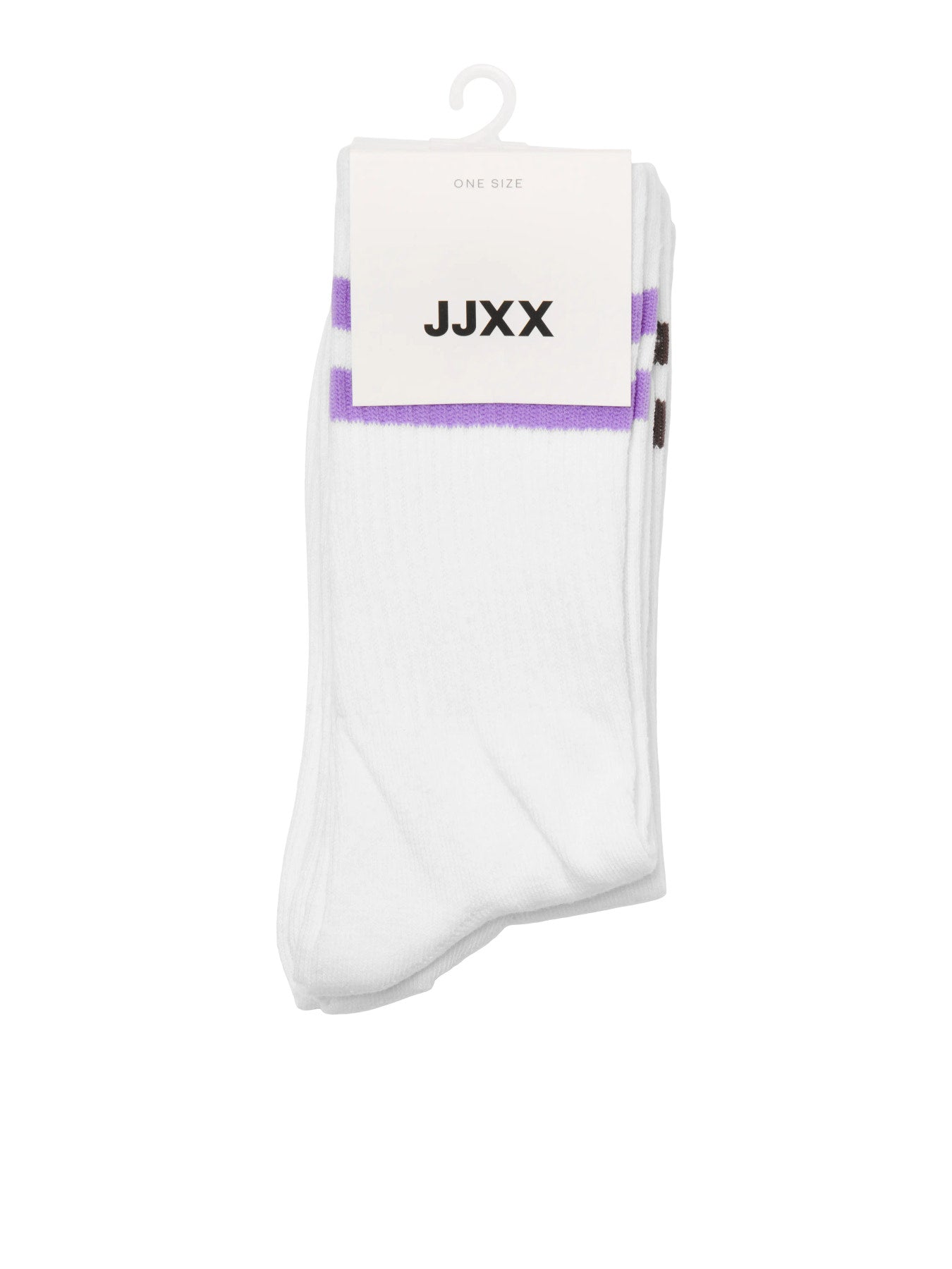 JJXX BASIC TENNIS SOCK 3-PACK ACC NOOS Purple Rose w. Seal Brown & Sunlight