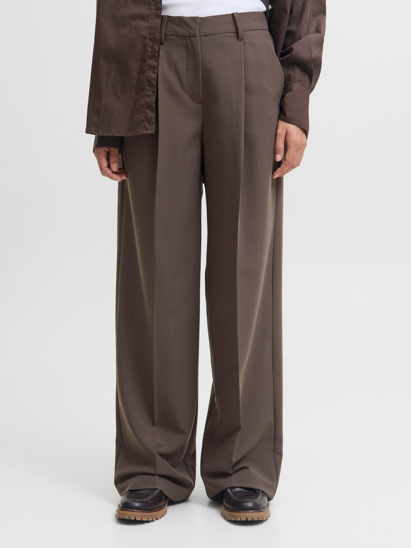 JJXX AYA ELLIS WIDE HW PANTS TLR NOOS Chocolate "30"