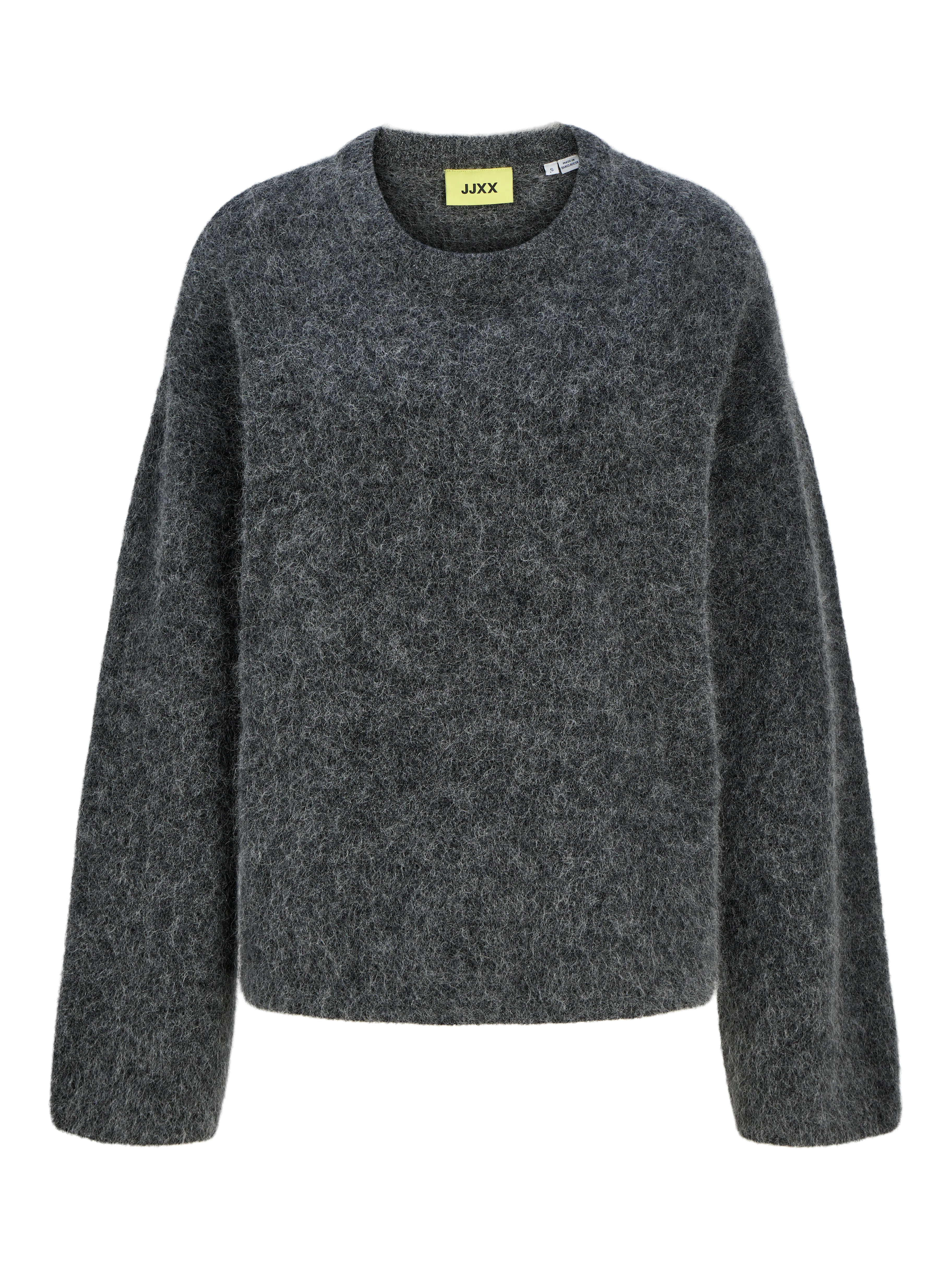 JJXX MARSHA WOOL BLEND CREW NECK KNIT Dark Grey Melange