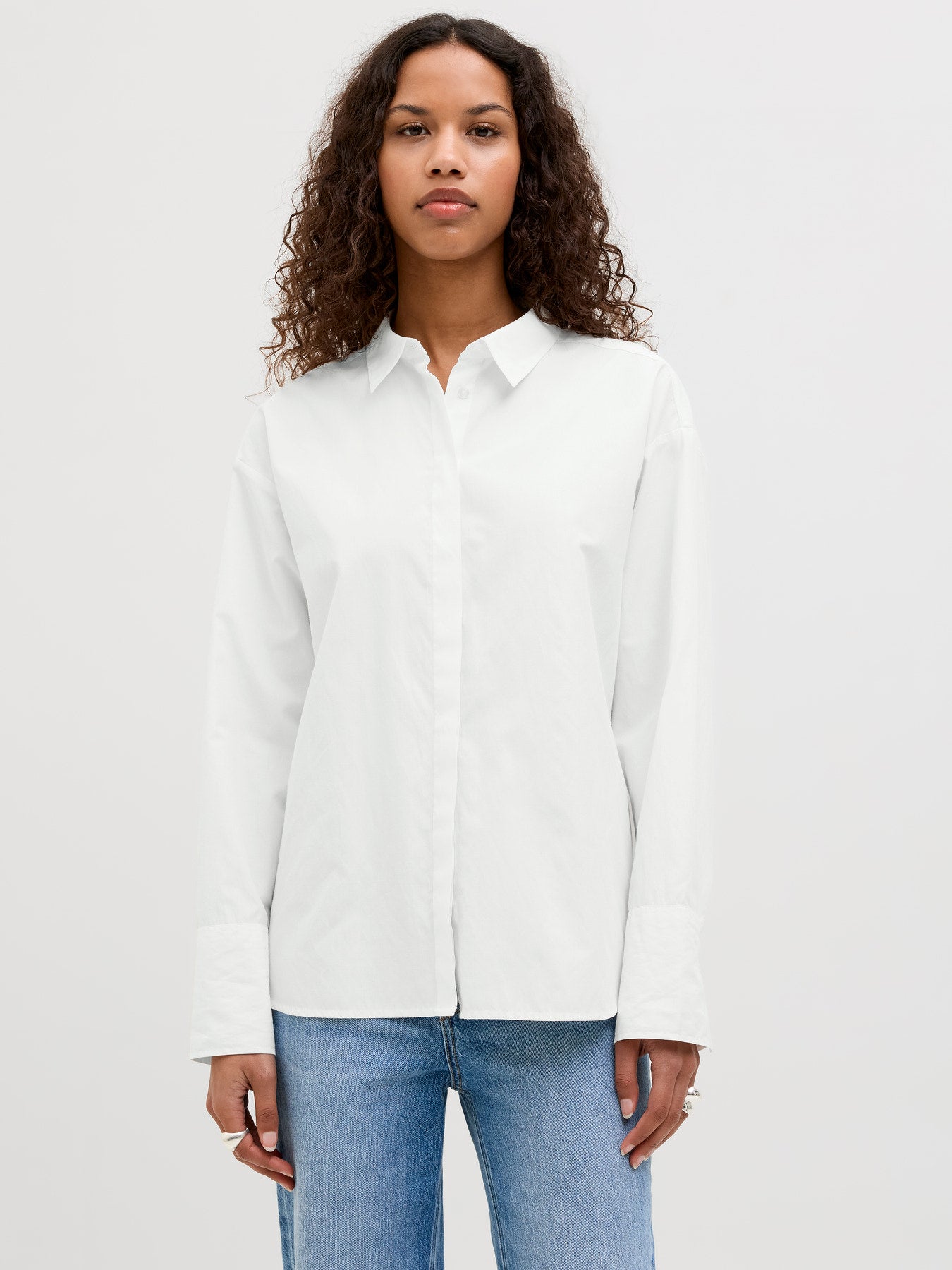 JJXX CARO POPLIN LS RLX SHIRT WVN NOOS BLANC DE BLANC