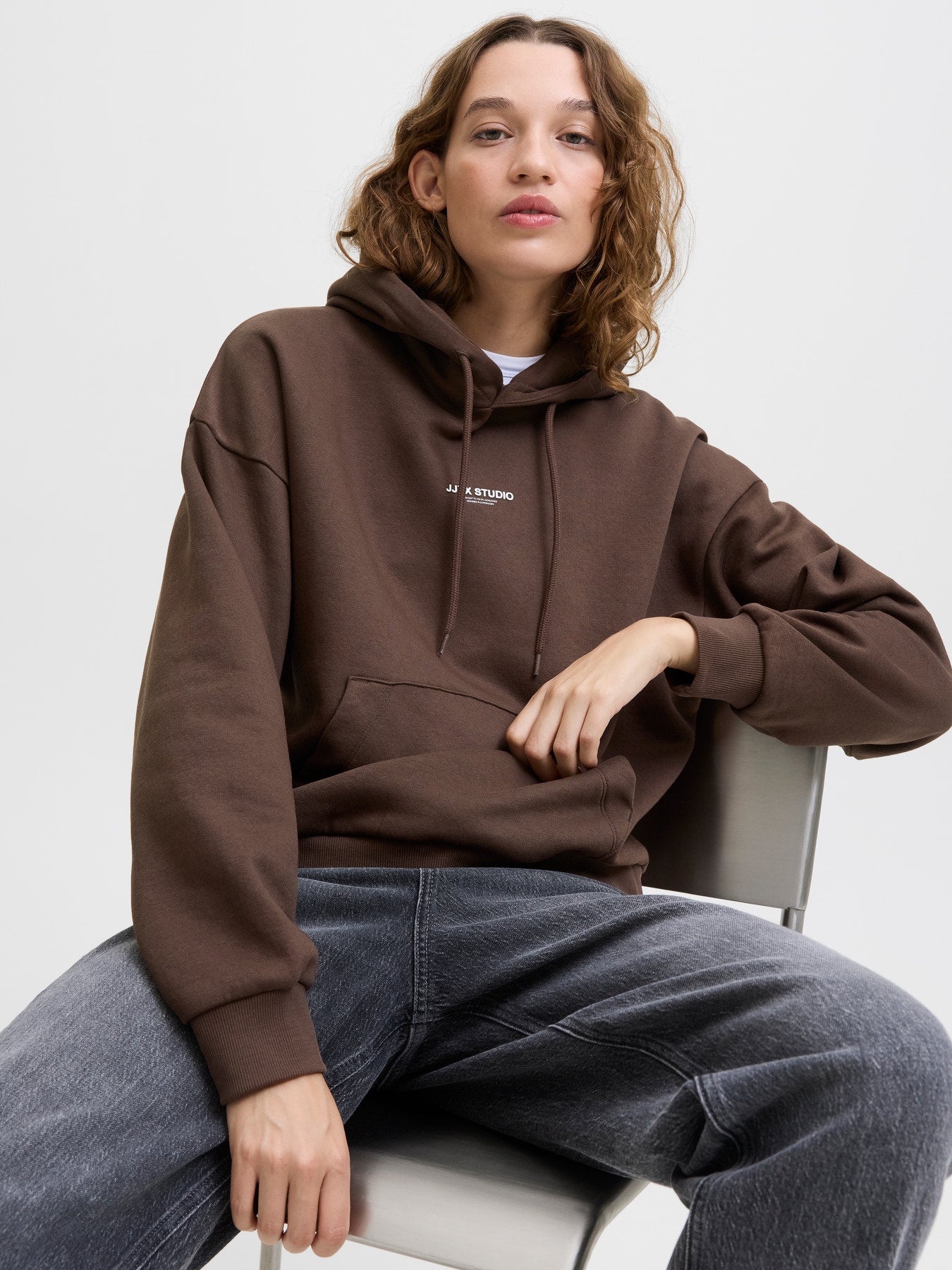 JJXX STUDIO VESTERBRO LS RLX HOOD SWT NOOS BRACKEN BRIGHT WHITE