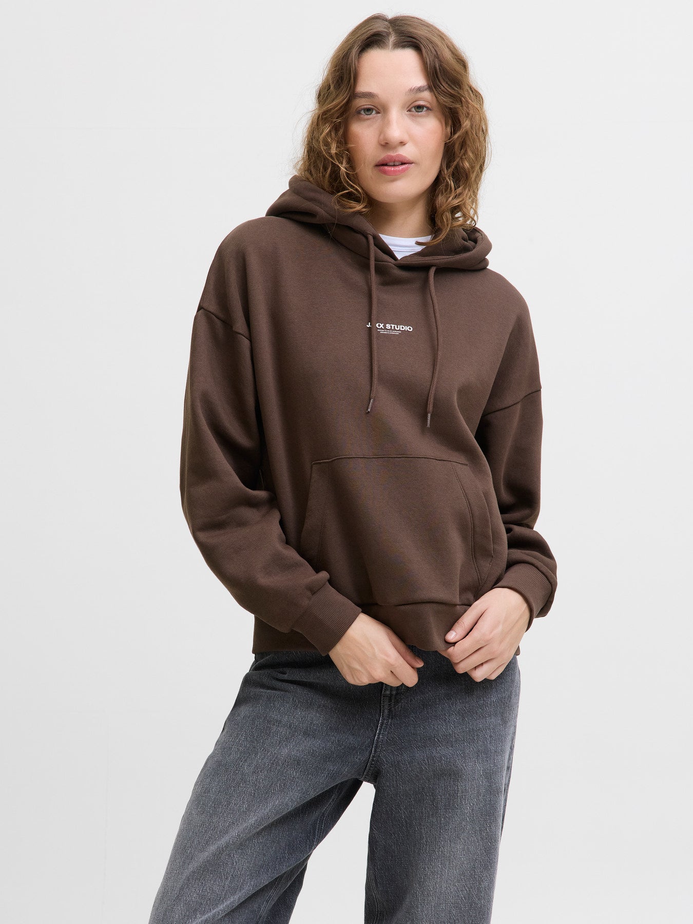 JJXX STUDIO VESTERBRO LS RLX HOOD SWT NOOS BRACKEN BRIGHT WHITE