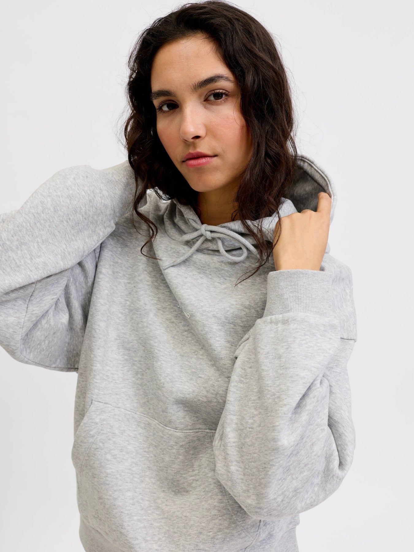 JJXX STUDIO VESTERBRO LS RLX HOOD SWT NOOS LIGHT GREY