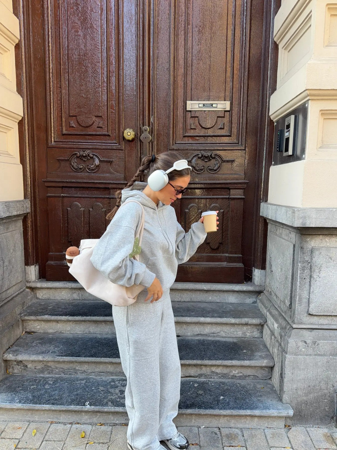 JJXX STUDIO VESTERBRO LS RLX HOOD SWT NOOS LIGHT GREY