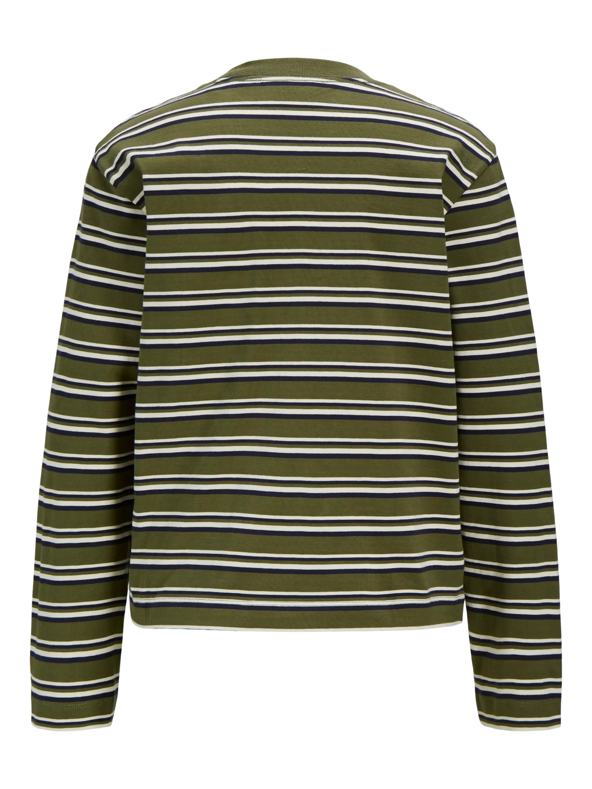JJXX SOPHIA BOXY LS STRIPE TEE JRS SN Winter Moss Night Sky & Vanilla Ice