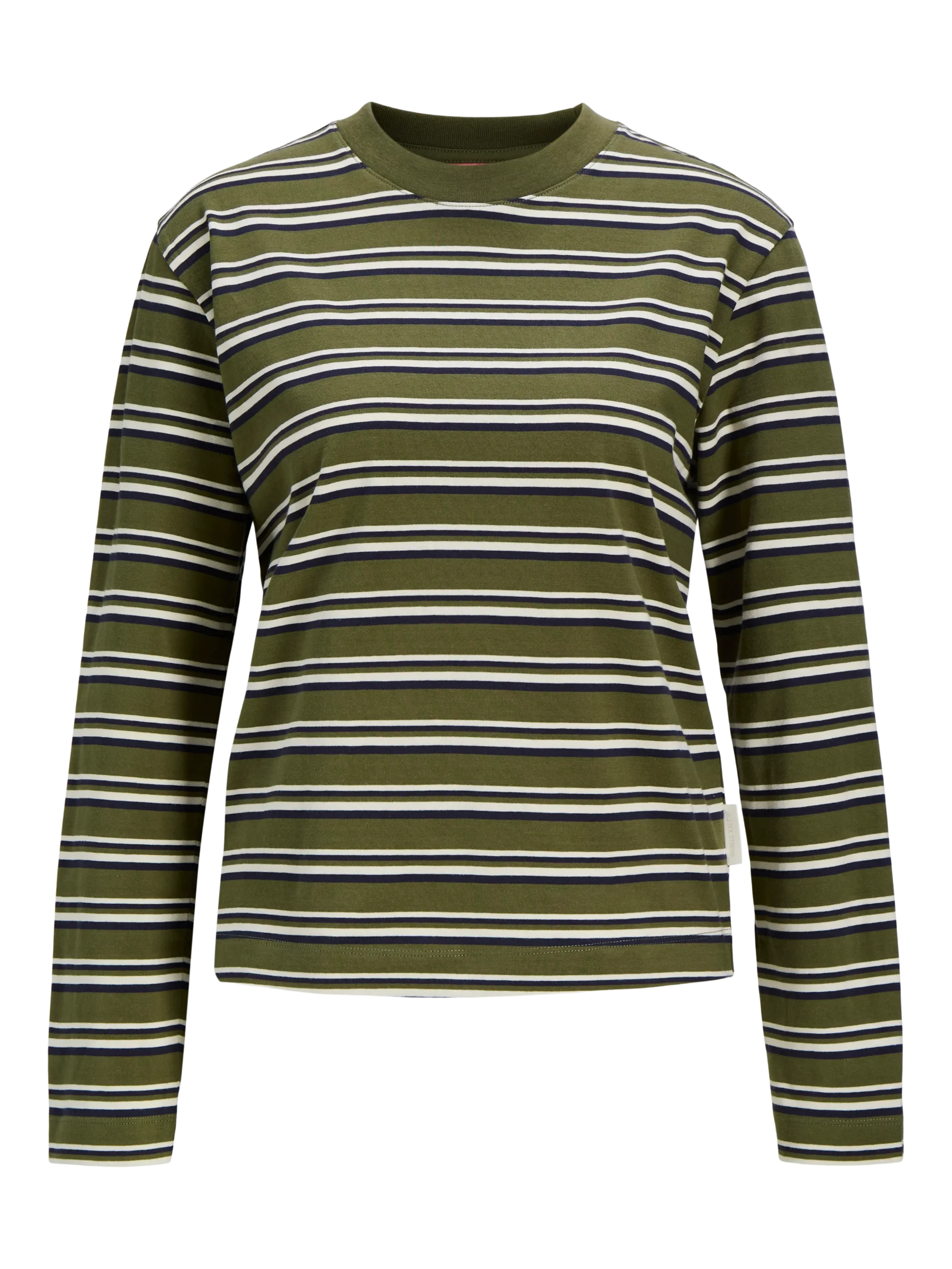 JJXX SOPHIA BOXY LS STRIPE TEE JRS SN Winter Moss Night Sky & Vanilla Ice