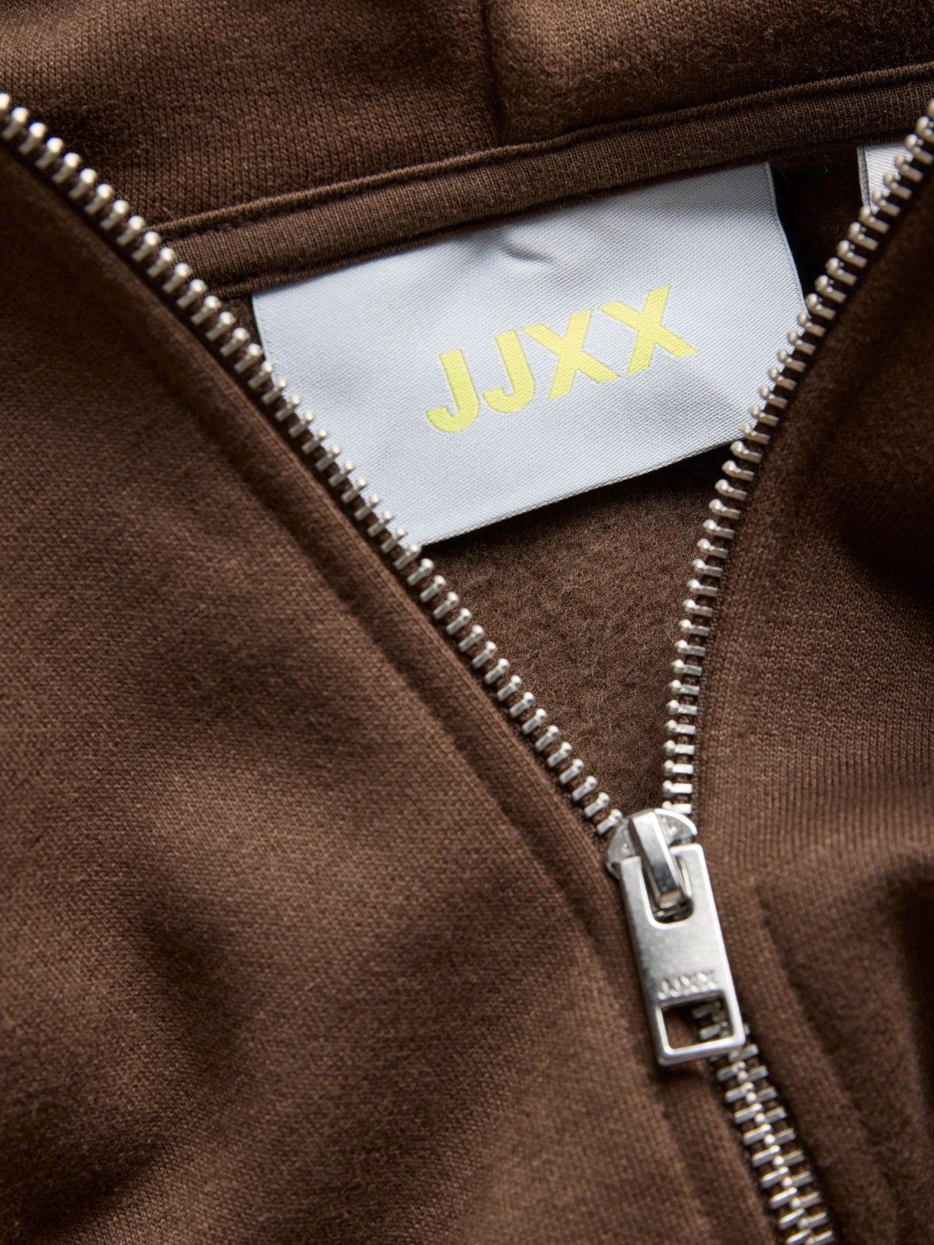 JJXX SOPHIA BOXY LS ZIP HOOD SWT BRUN