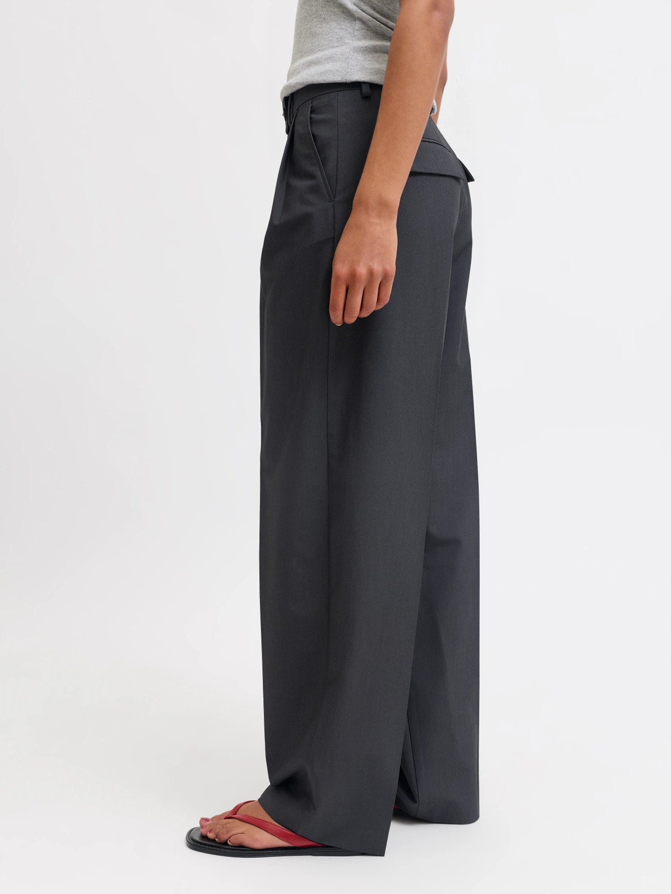 JJXX NICO MILEY BARREL HW PANTS PNT Asphalt