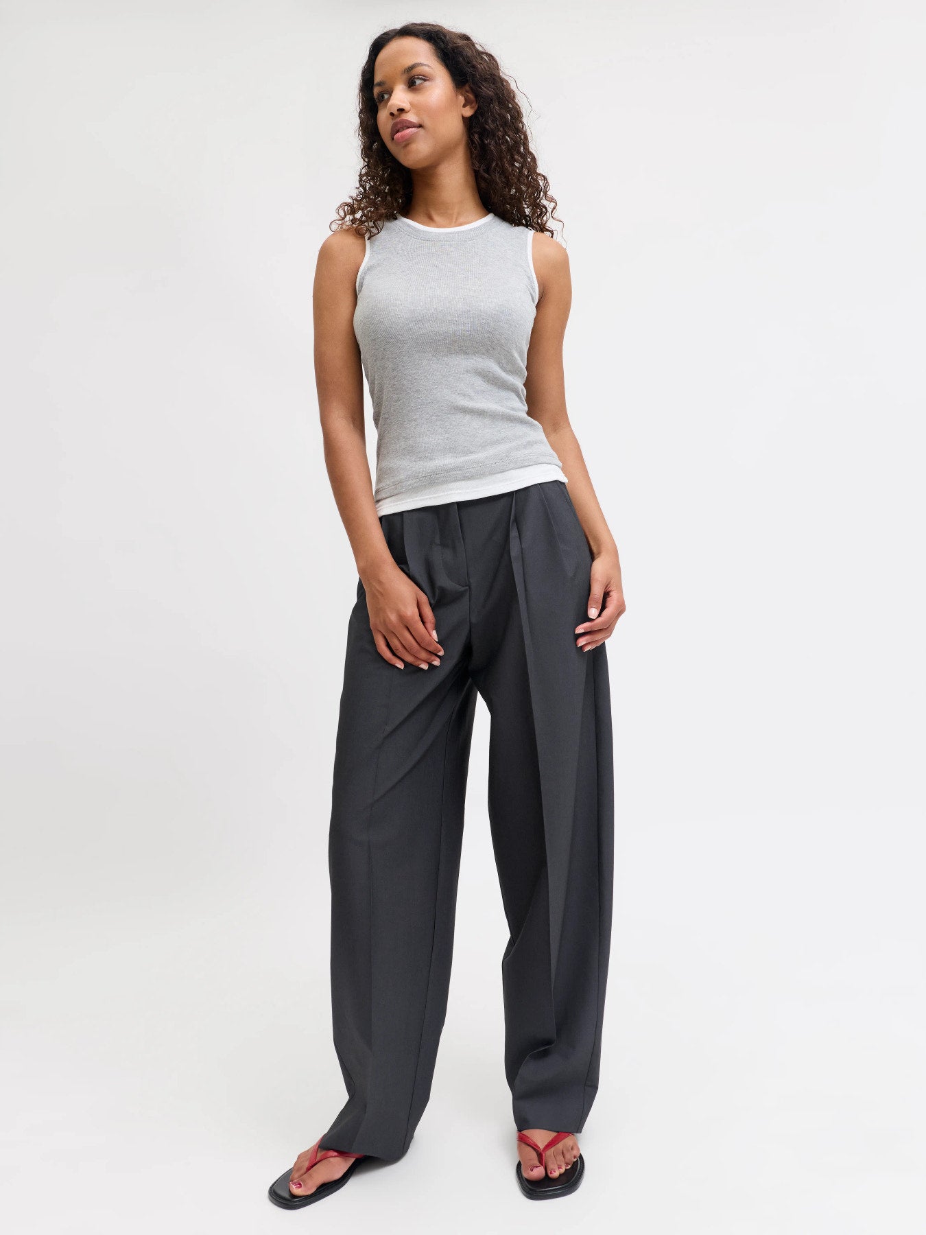 JJXX NICO MILEY BARREL HW PANTS PNT Asphalt
