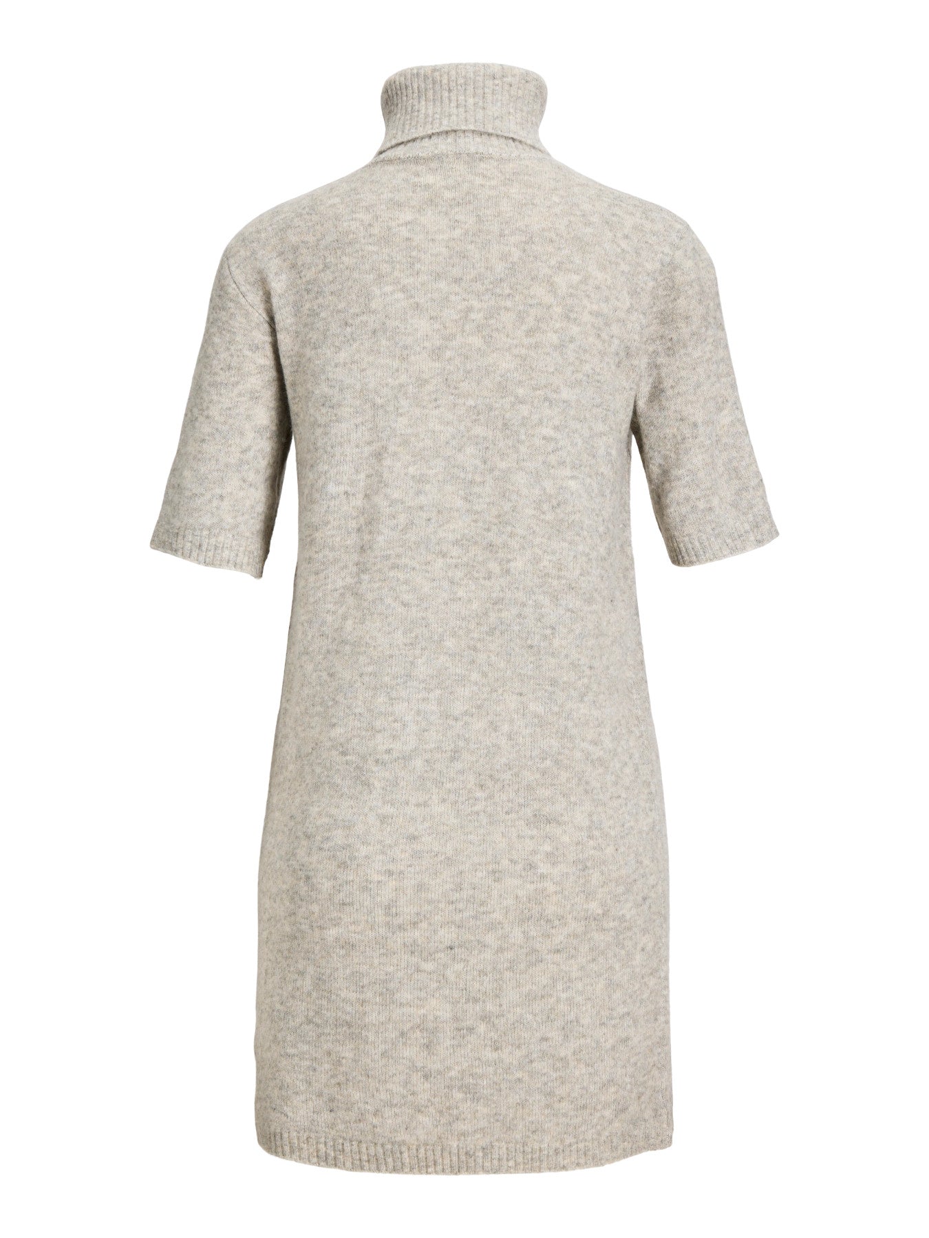 JXVALERIA SS ROLL NECK DRESS KNIT Light Grey Melange