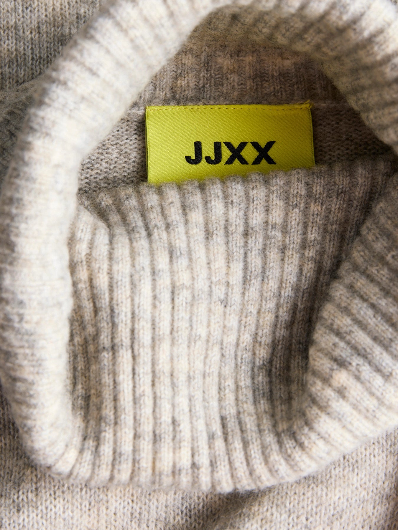 JXVALERIA SS ROLL NECK DRESS KNIT Light Grey Melange
