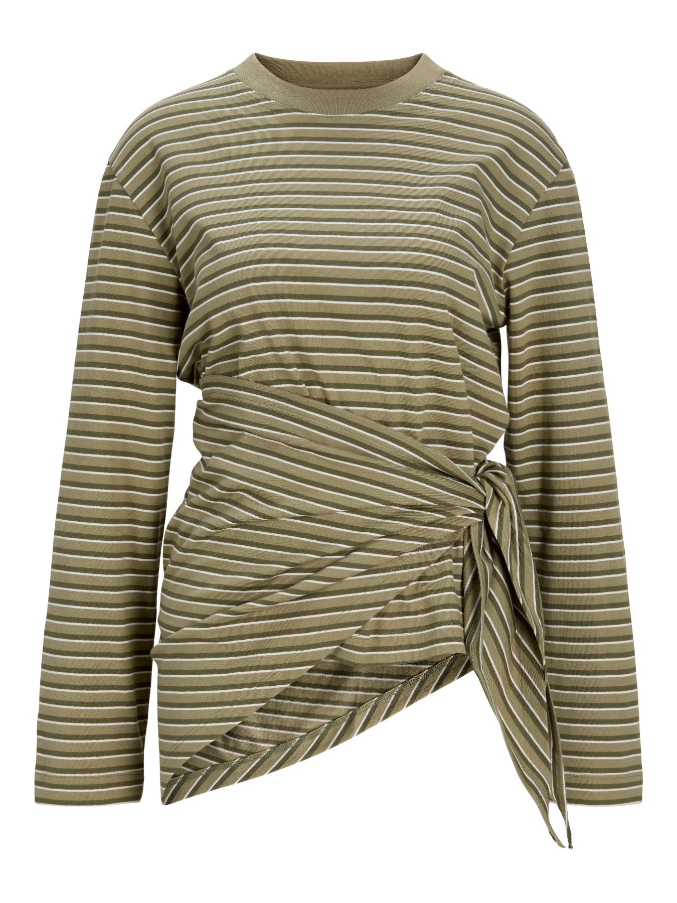 JJXX SOPHIA BOXY LS SCARF TEE JRS EXP Dusky Green Olive Night/Wind Chime