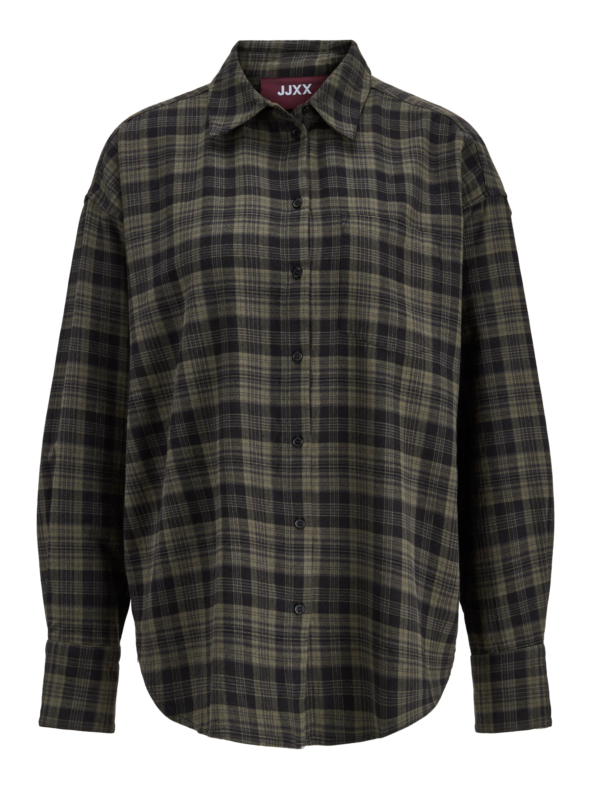 JJXX JAMIE FLANNEL LS SHIRT WVN EXP Black OLIVE NIGHT