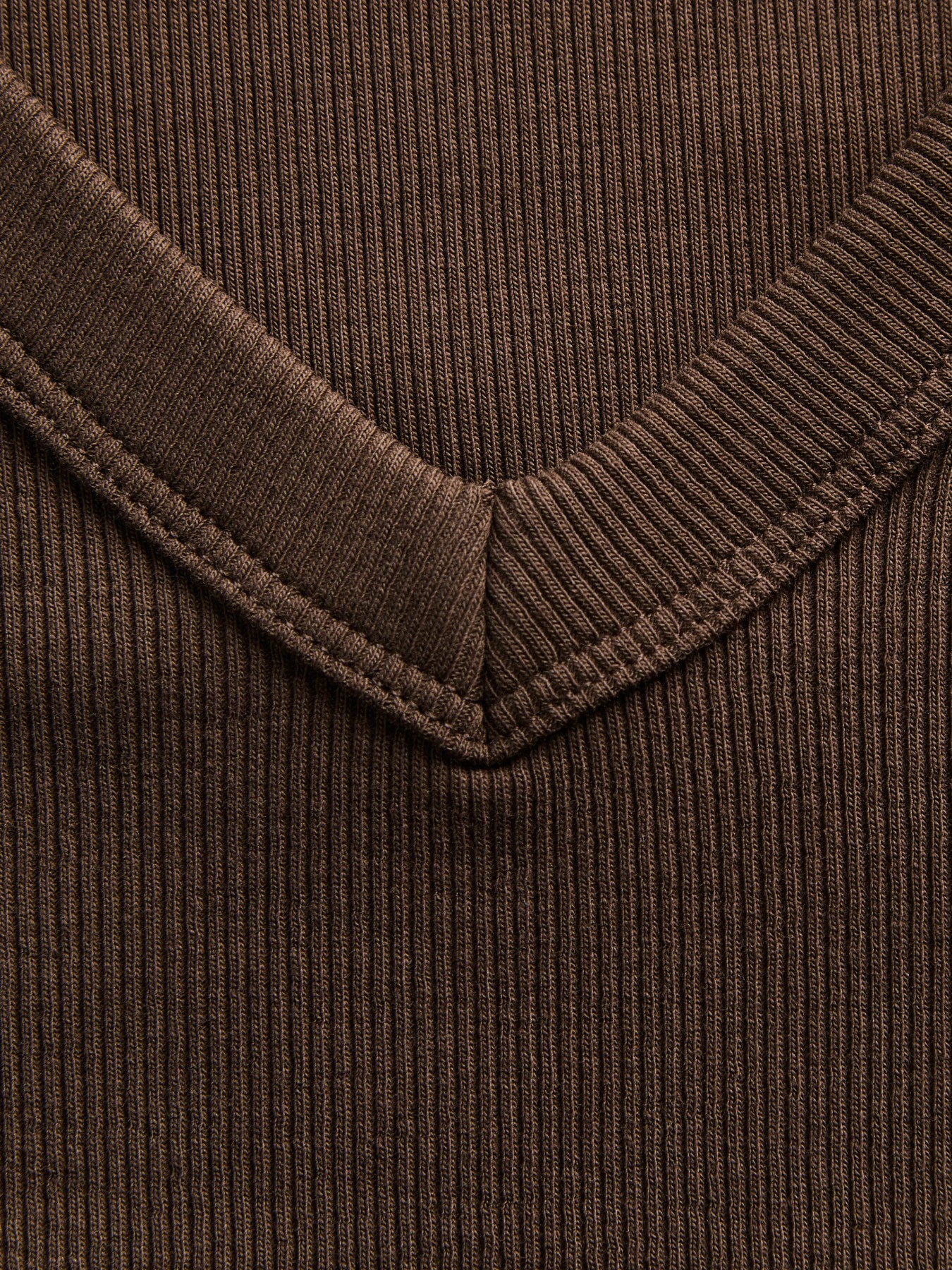 JJXX FIFI STR 3/4 V-NECK RIB TOP JRS Demitasse