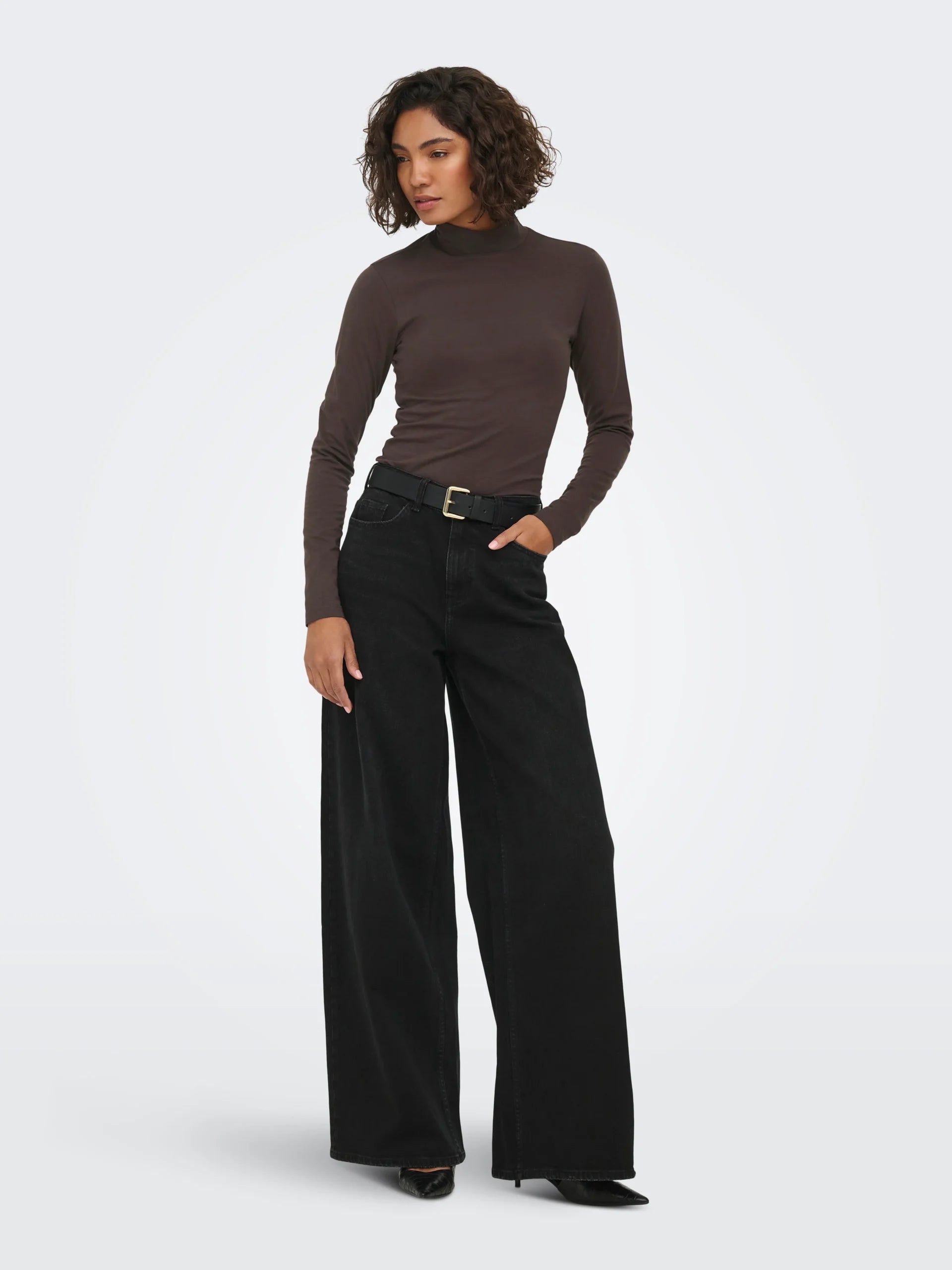 JDY AVA NEW TURTLENECK TOP JRS NOOS  Chocolate Torte