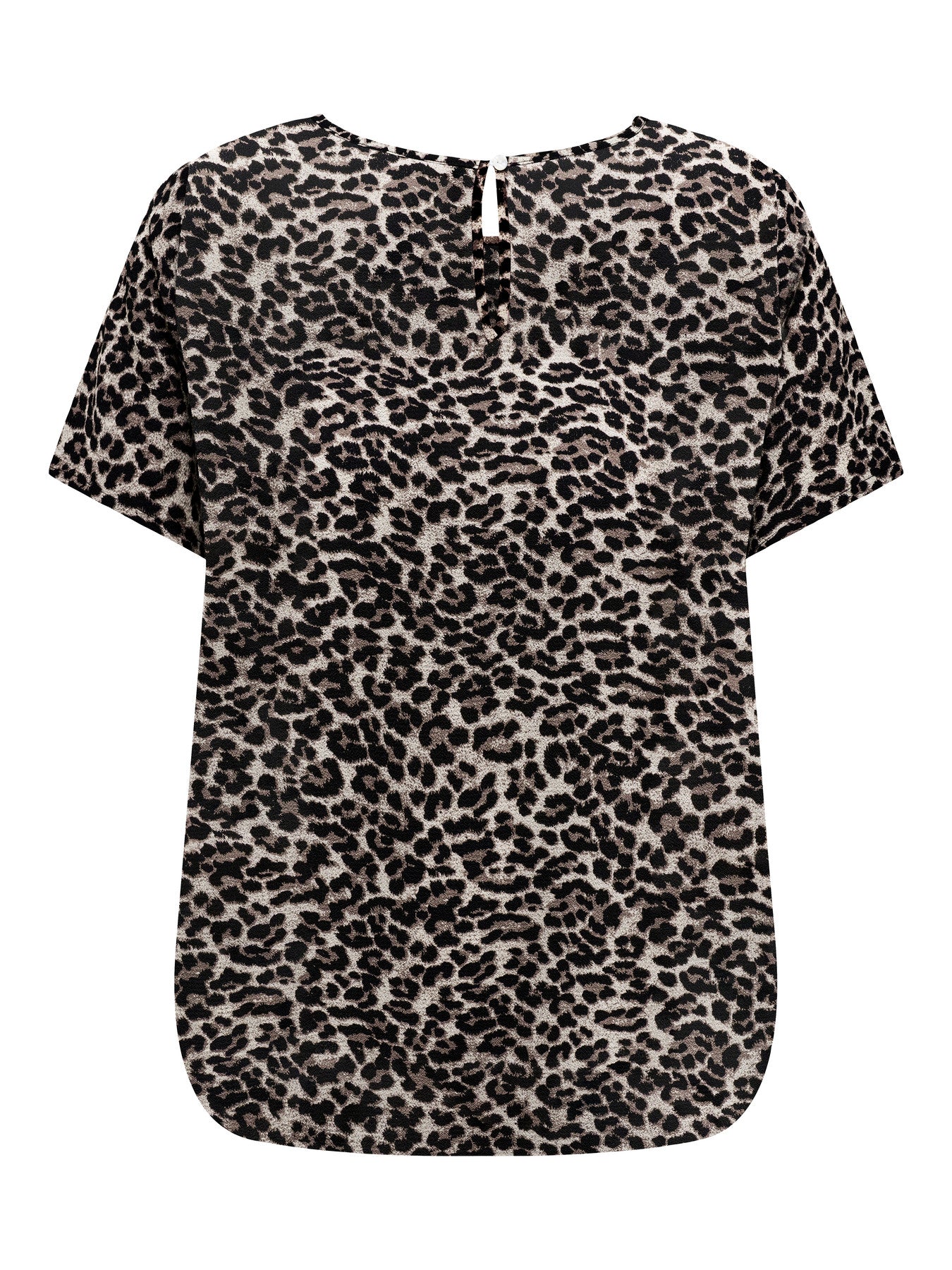 ONLY CARMAKOMA VICA S/S TOP WVN NOOS PUMICE STONE LEO