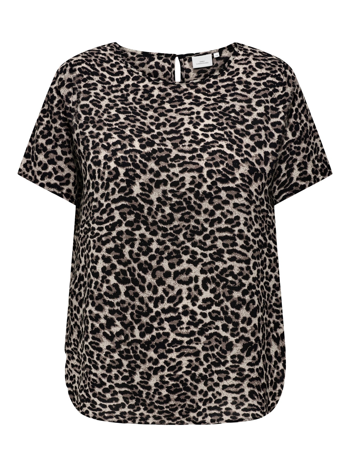 ONLY CARMAKOMA VICA S/S TOP WVN NOOS PUMICE STONE LEO