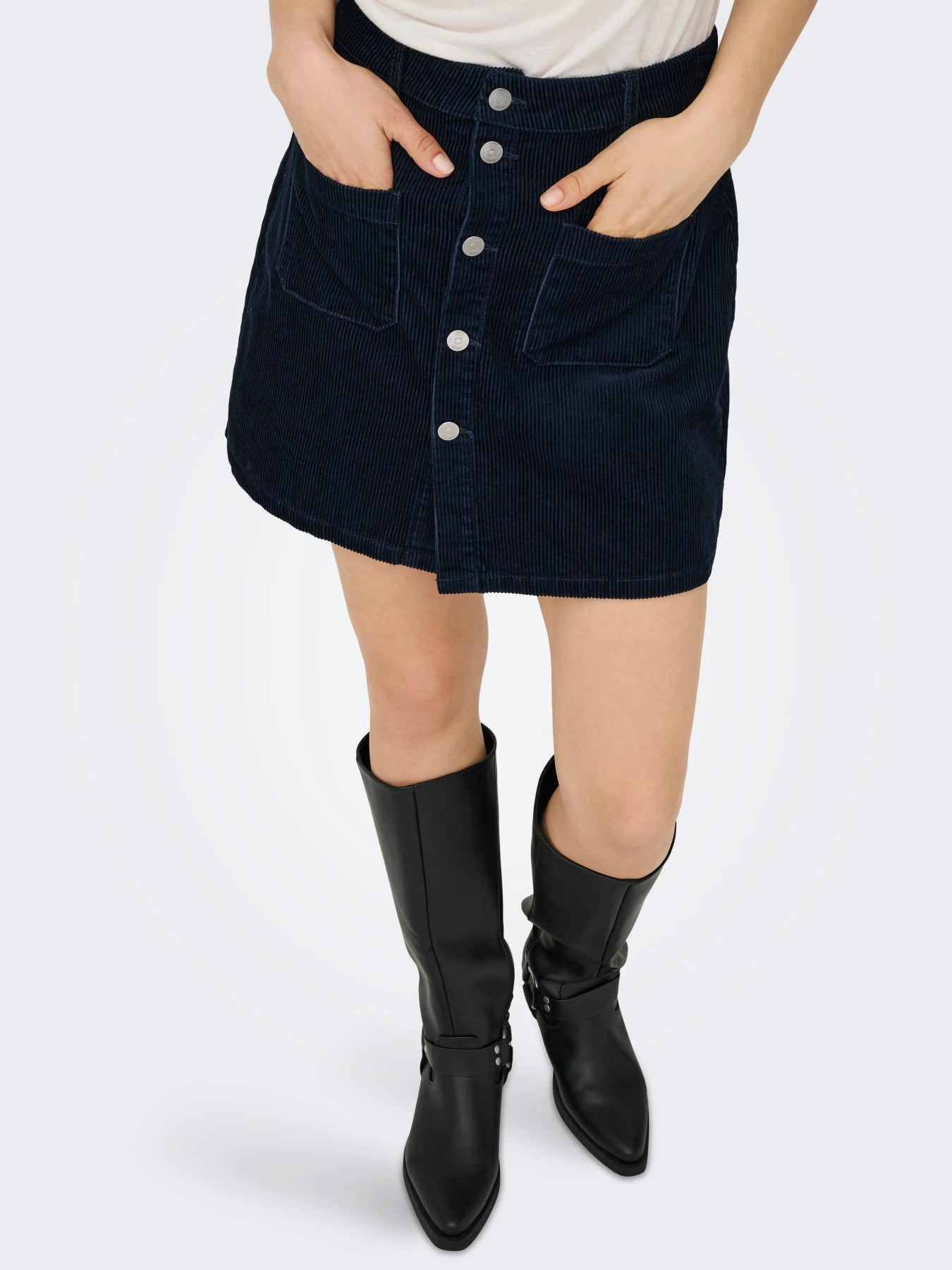 JDY SHIRAZ CORDUROY SKIRT PNT NOOS Night Sky