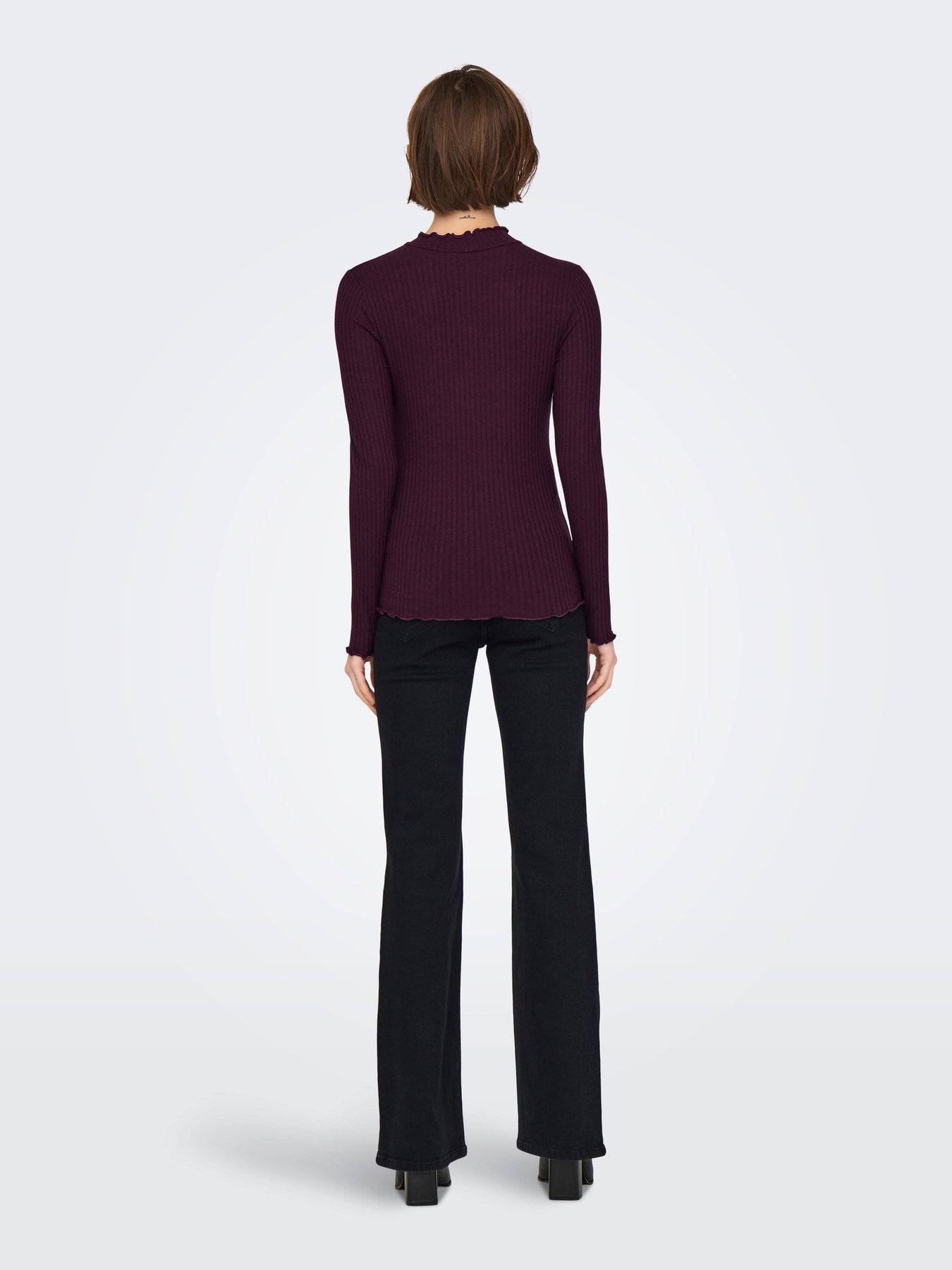 JDYFRANSISKA LIFE L/S HI-NCK TOP JR NOOS WINETASTING