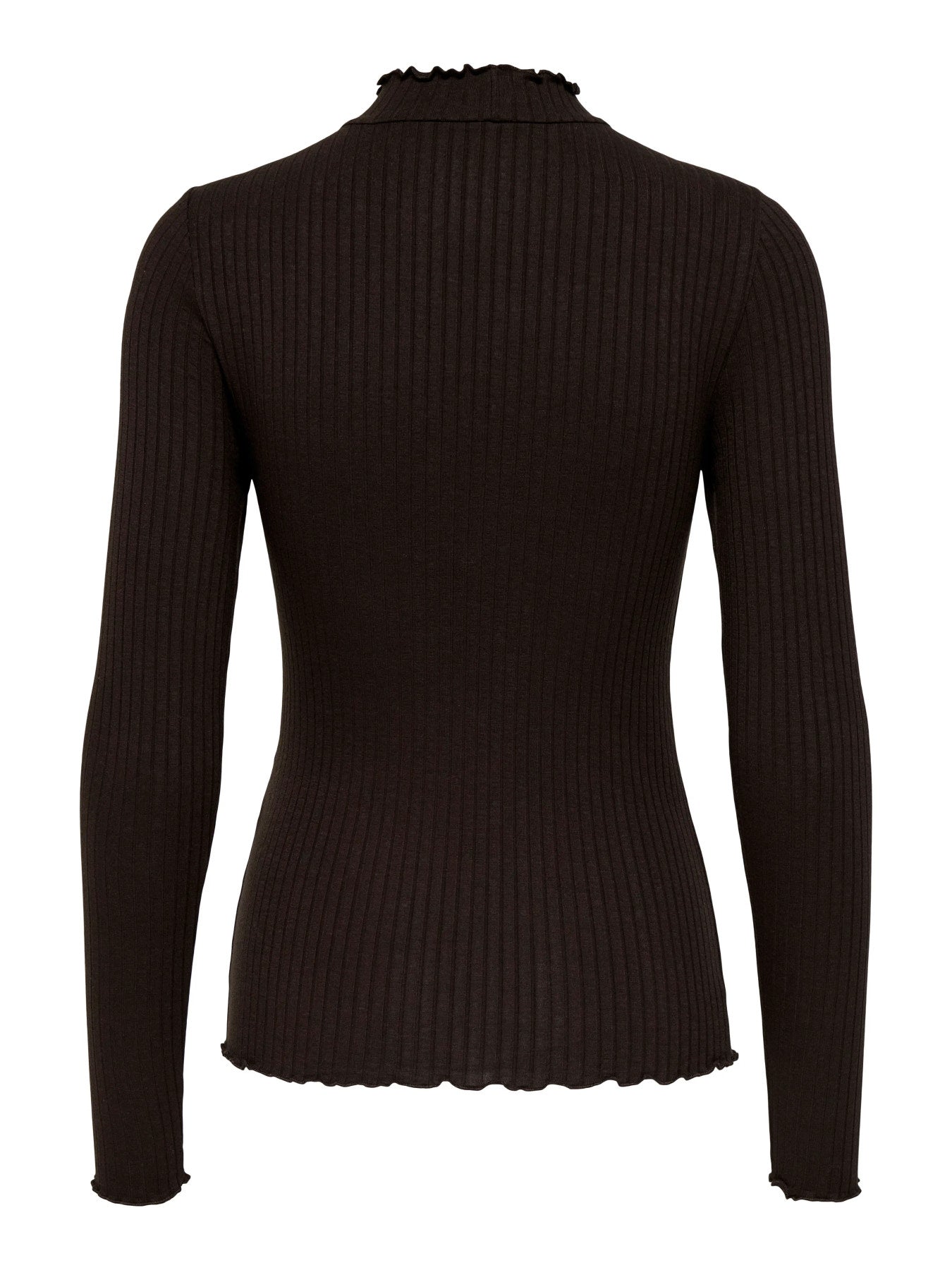 JDYFRANSISKA LIFE L/S HI-NCK TOP JR NOOS BLACK COFFEE