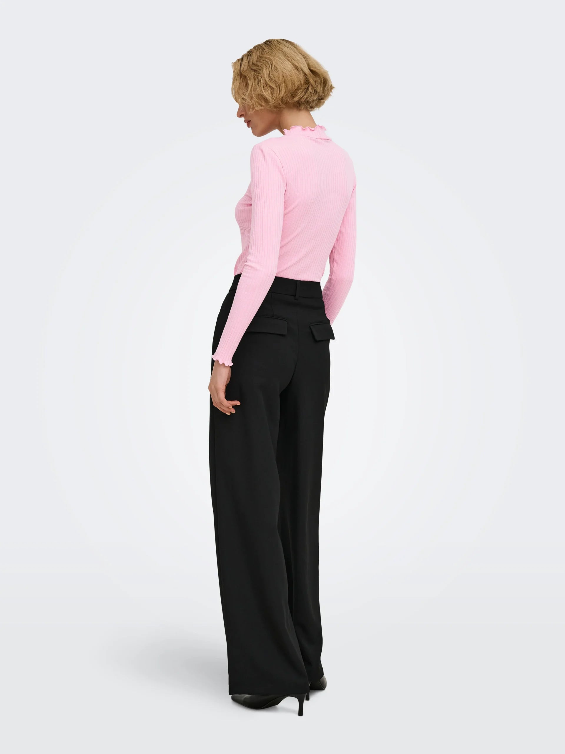 JDY FRANSISKA LIFE L/S HI-NCK TOP JR NOOS Pink Nectar