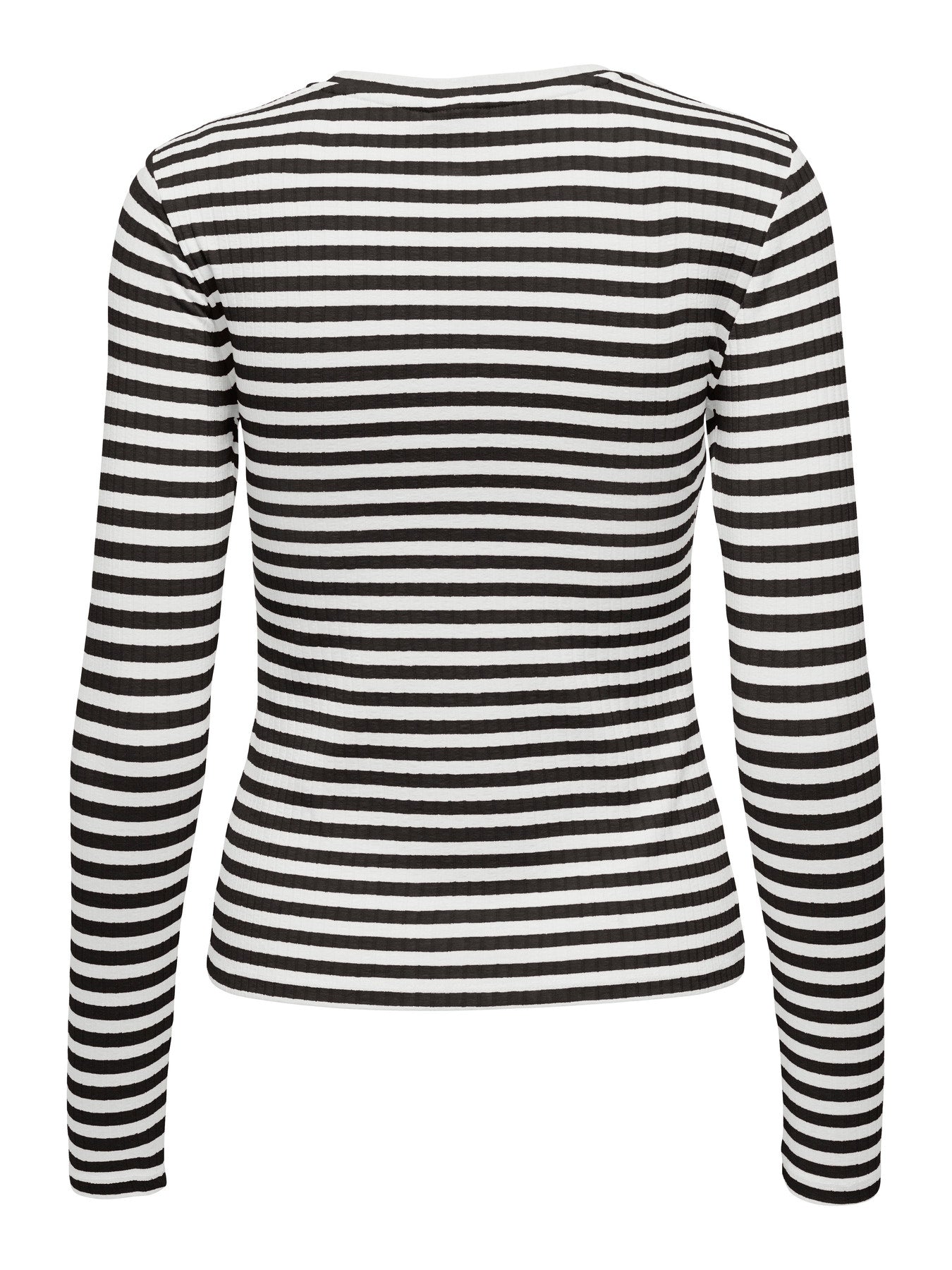 JDY FRANSISKA  L/S HI-NCK AOP TOP JRS CLOUD DANCER/COFFEE BEAN
