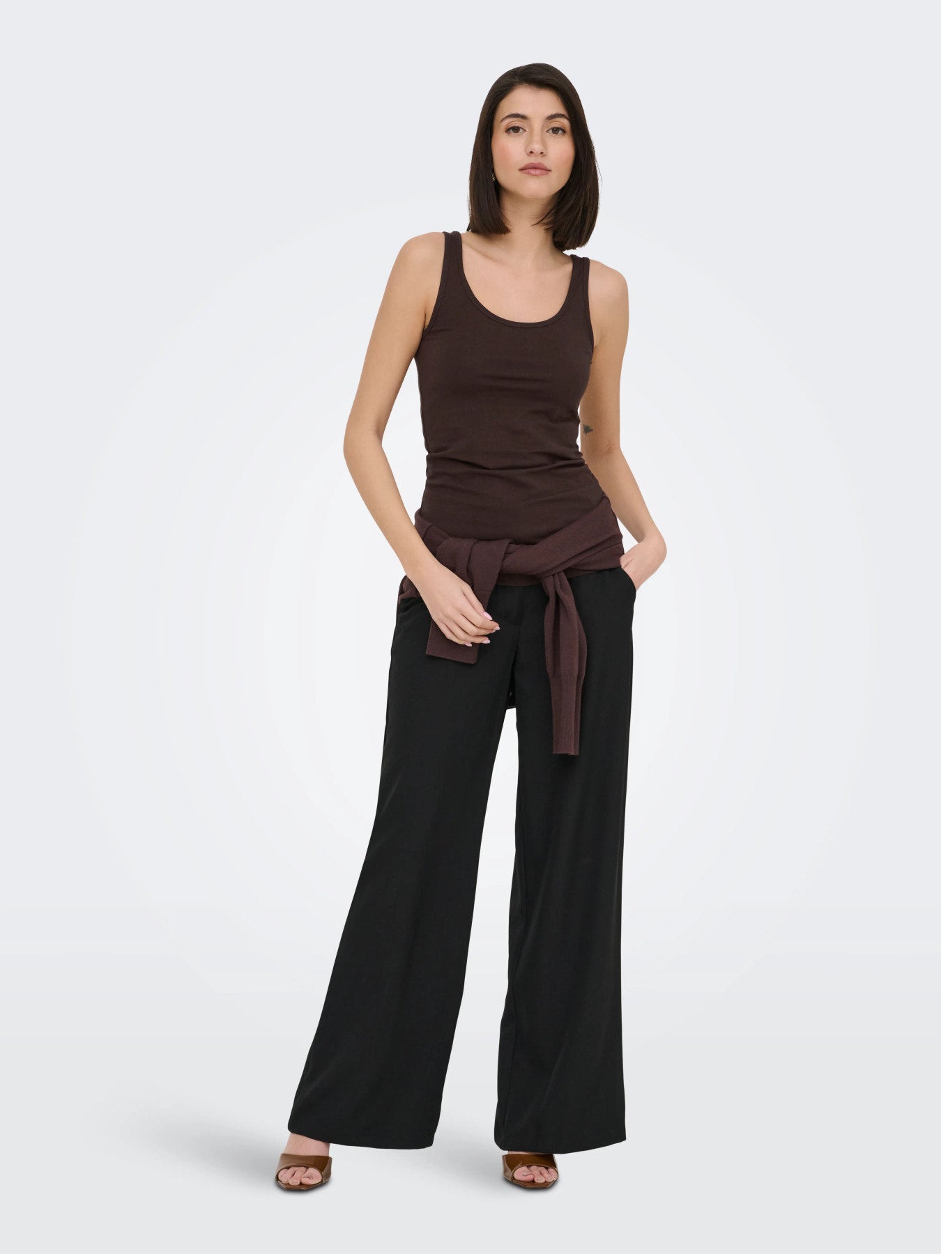 JDY AVA S/L TANK TOP 180 JRS NOOS Black Coffee