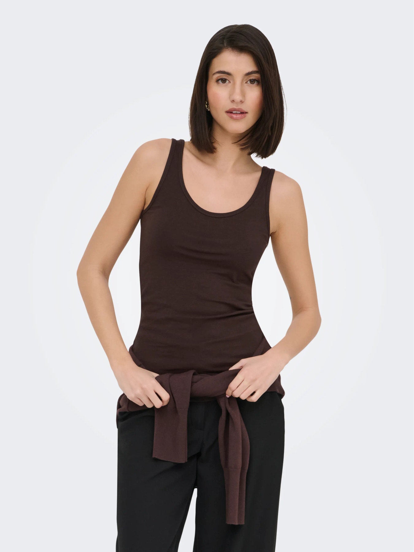 JDY AVA S/L TANK TOP 180 JRS NOOS Black Coffee