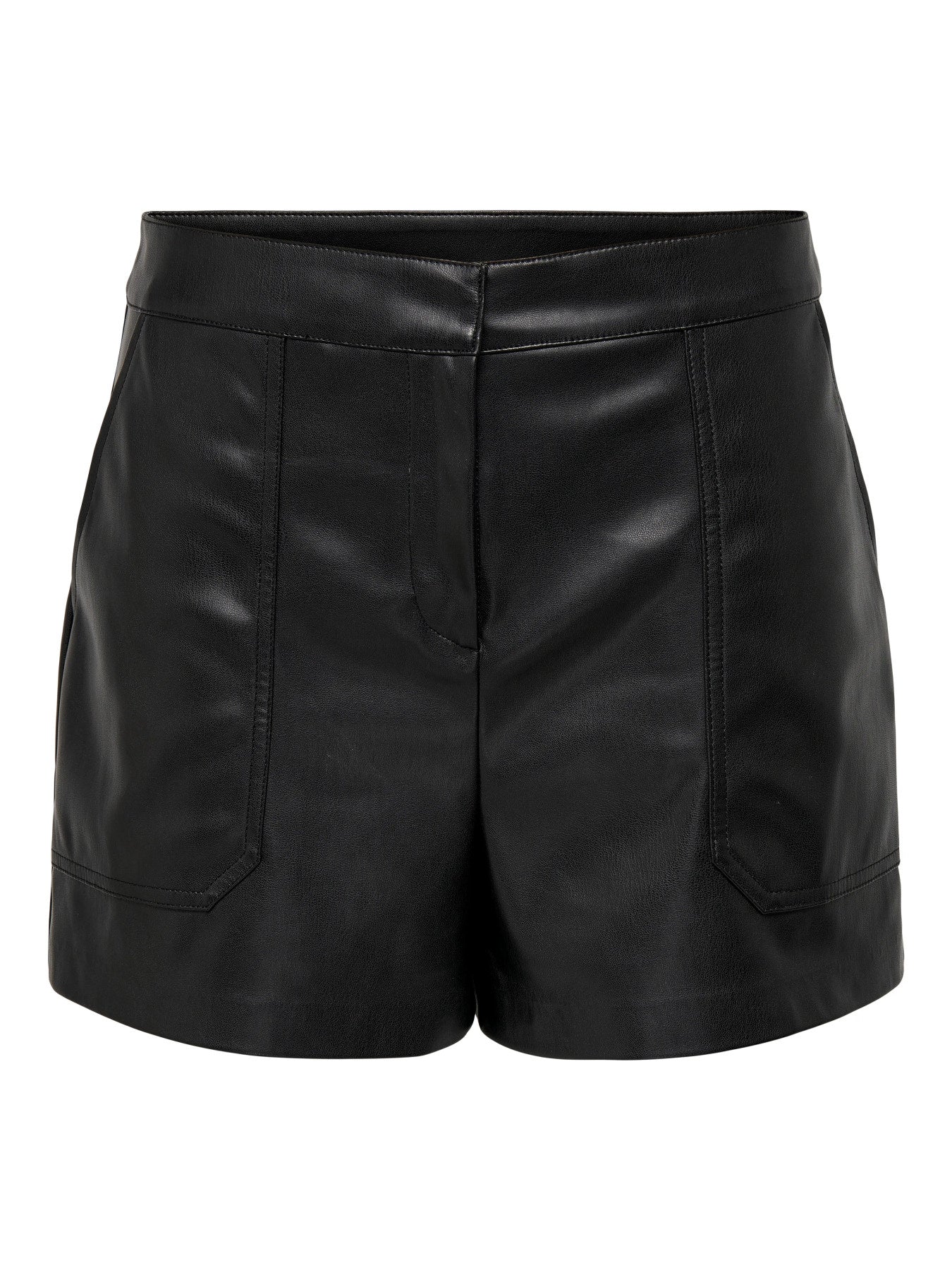 ONLY TRICIA FAUX LEATHER SHORTS OTW NOOS Black