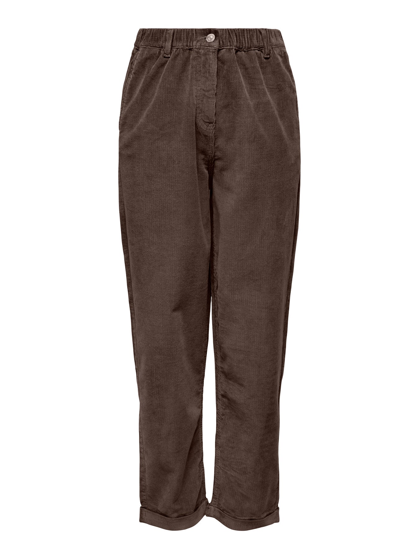 ONLY FLORA MW ELA CORD CAROT PANT Chocolate Brown