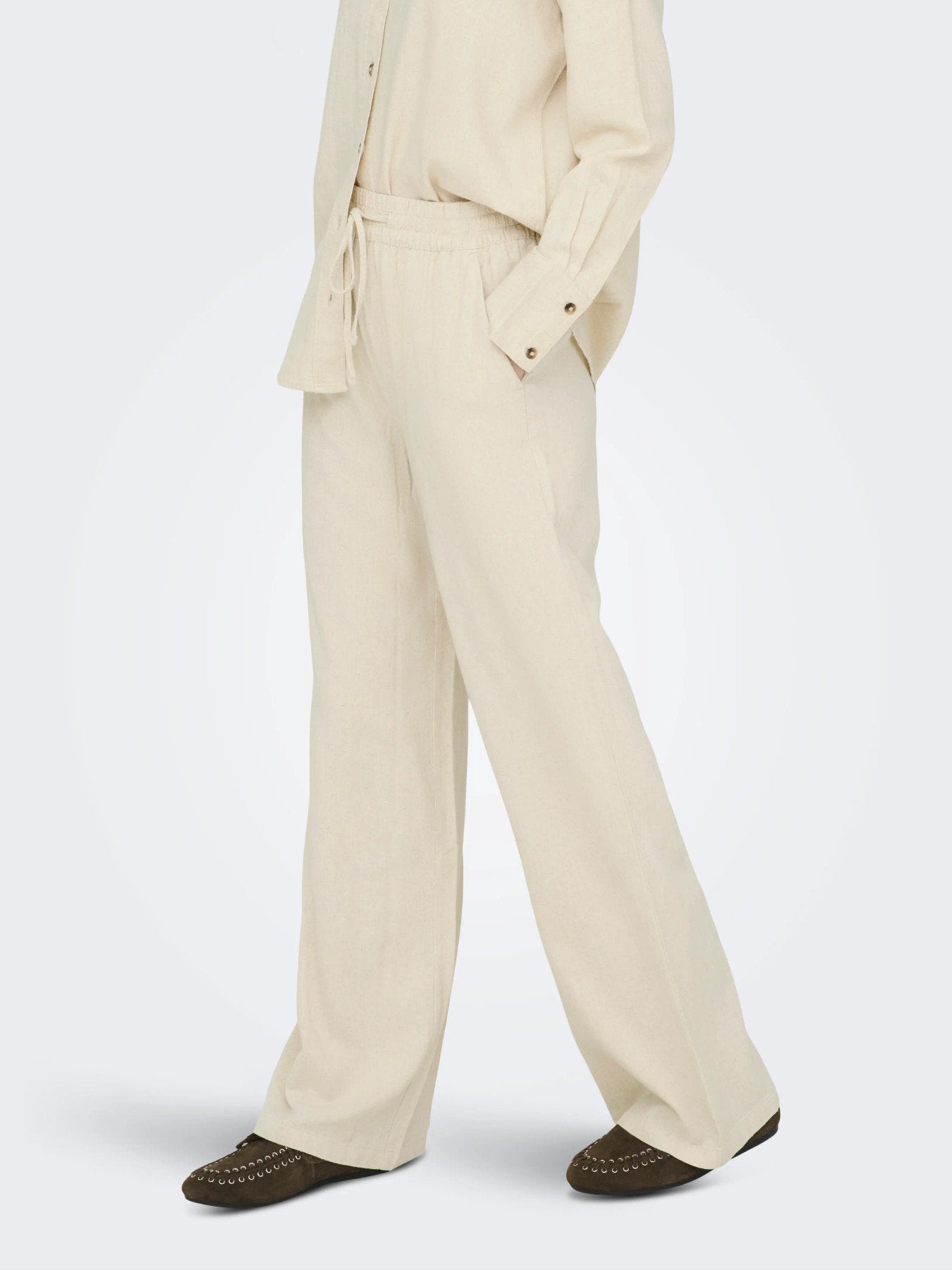 JDY SAY HW LINEN WIDE PANT WVN NOOS "32"
