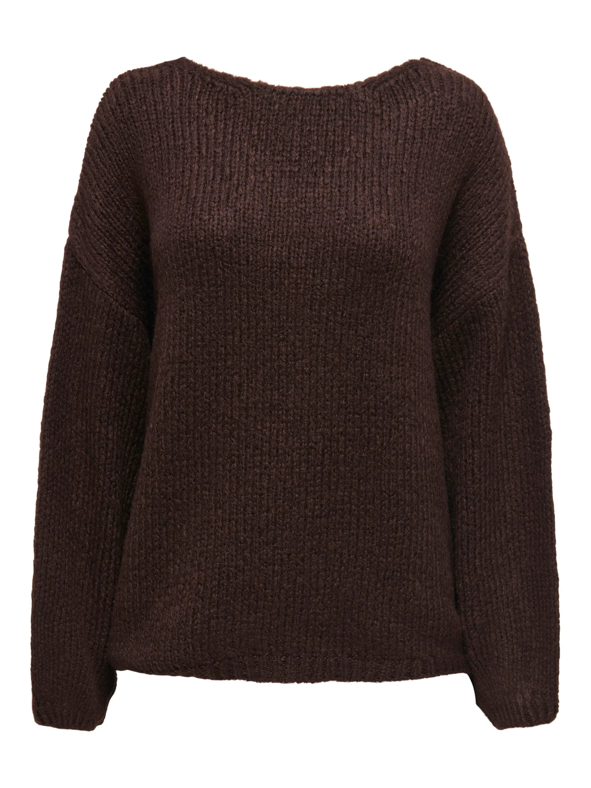 JDY DINEA L/S REVERSIBLE PULLOV. KNT NOOS Chocolate Torte