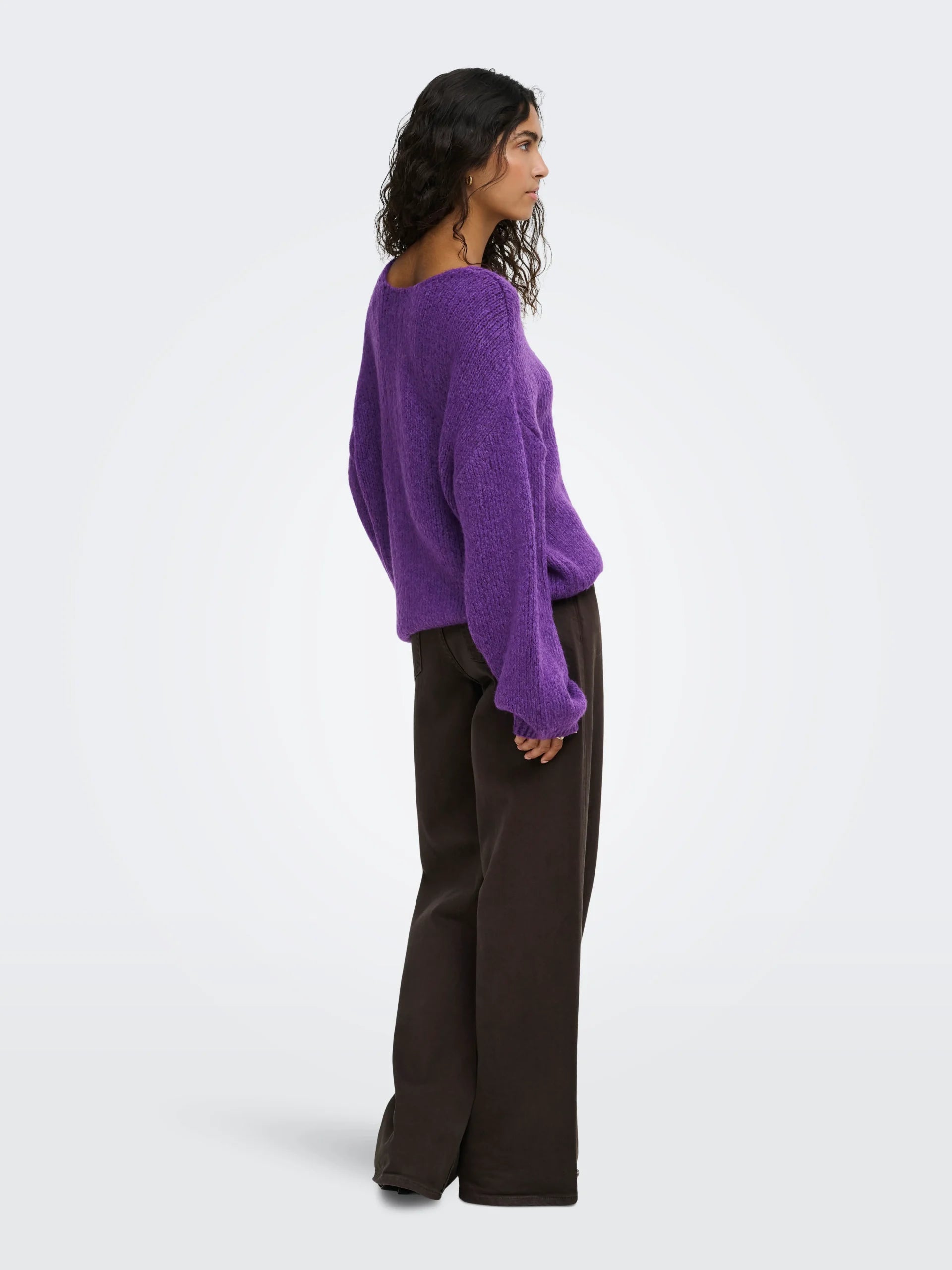 JDY DINEA L/S REVERSIBLE PULLOV. KNT NOOS Pansy