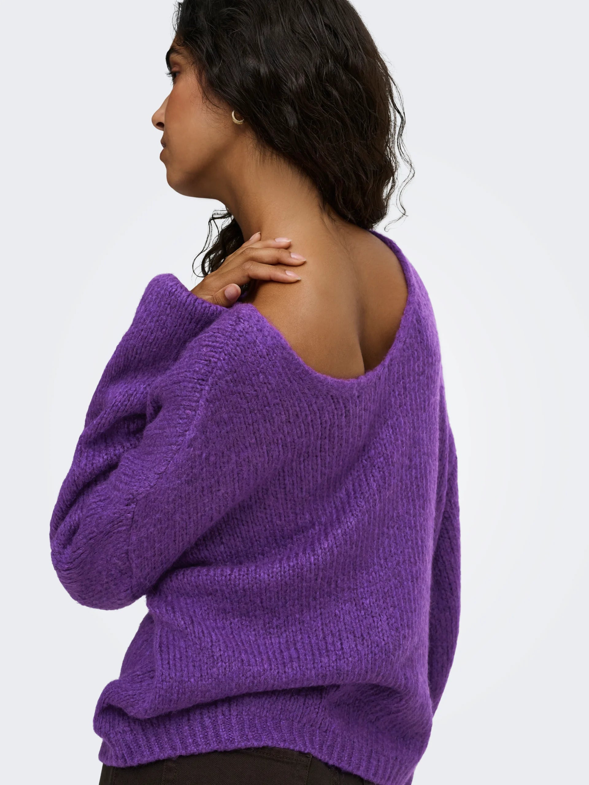 JDY DINEA L/S REVERSIBLE PULLOV. KNT NOOS Pansy