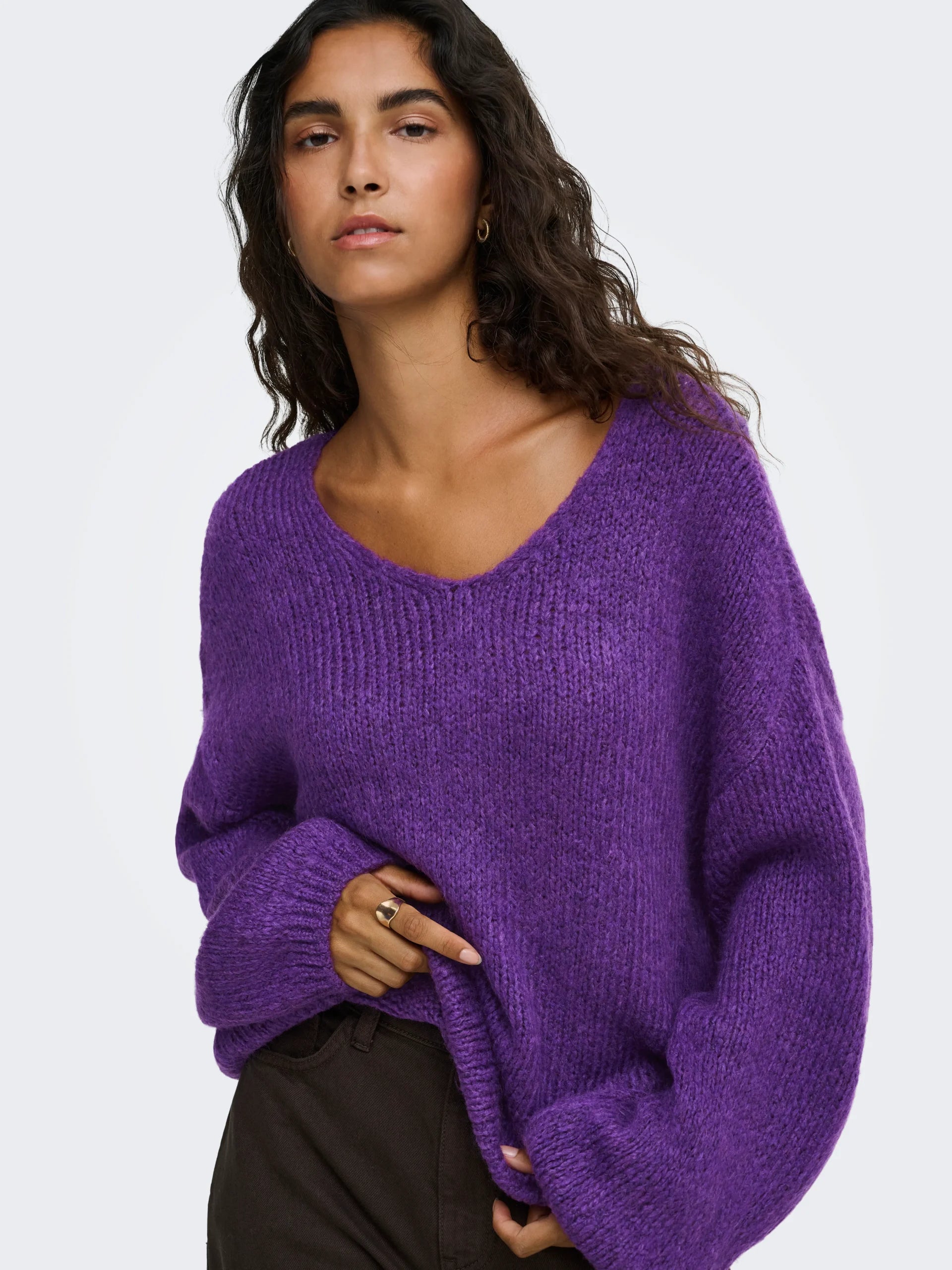 JDY DINEA L/S REVERSIBLE PULLOV. KNT NOOS Pansy