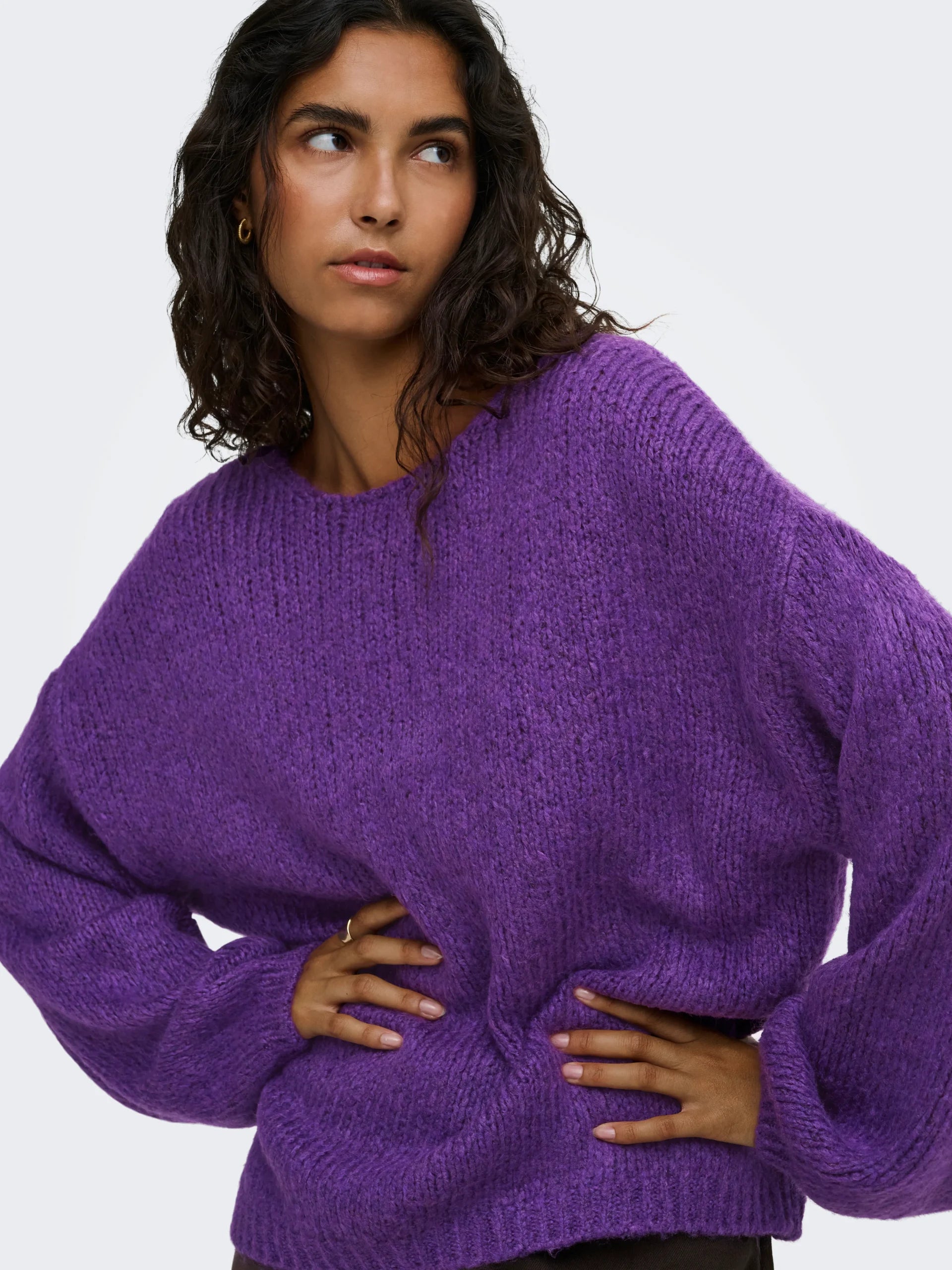 JDY DINEA L/S REVERSIBLE PULLOV. KNT NOOS Pansy