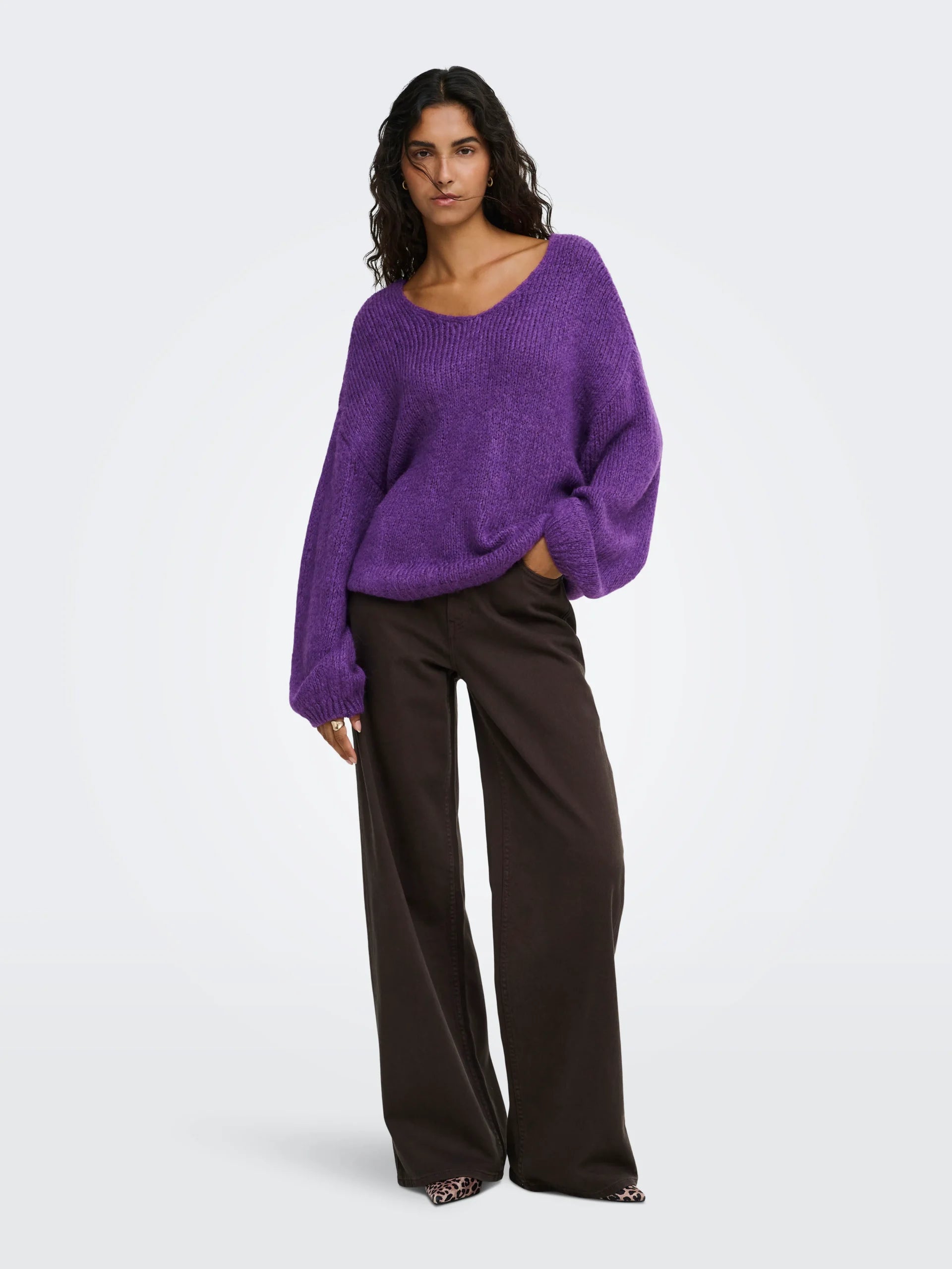 JDY DINEA L/S REVERSIBLE PULLOV. KNT NOOS Pansy