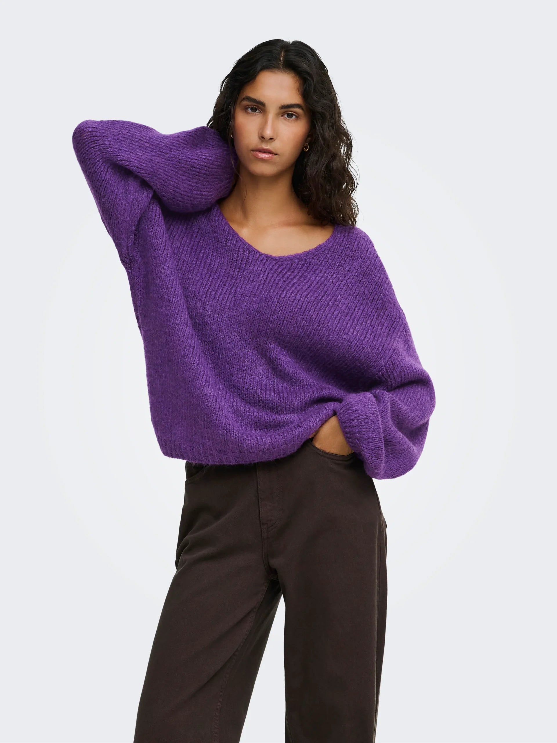JDY DINEA L/S REVERSIBLE PULLOV. KNT NOOS Pansy