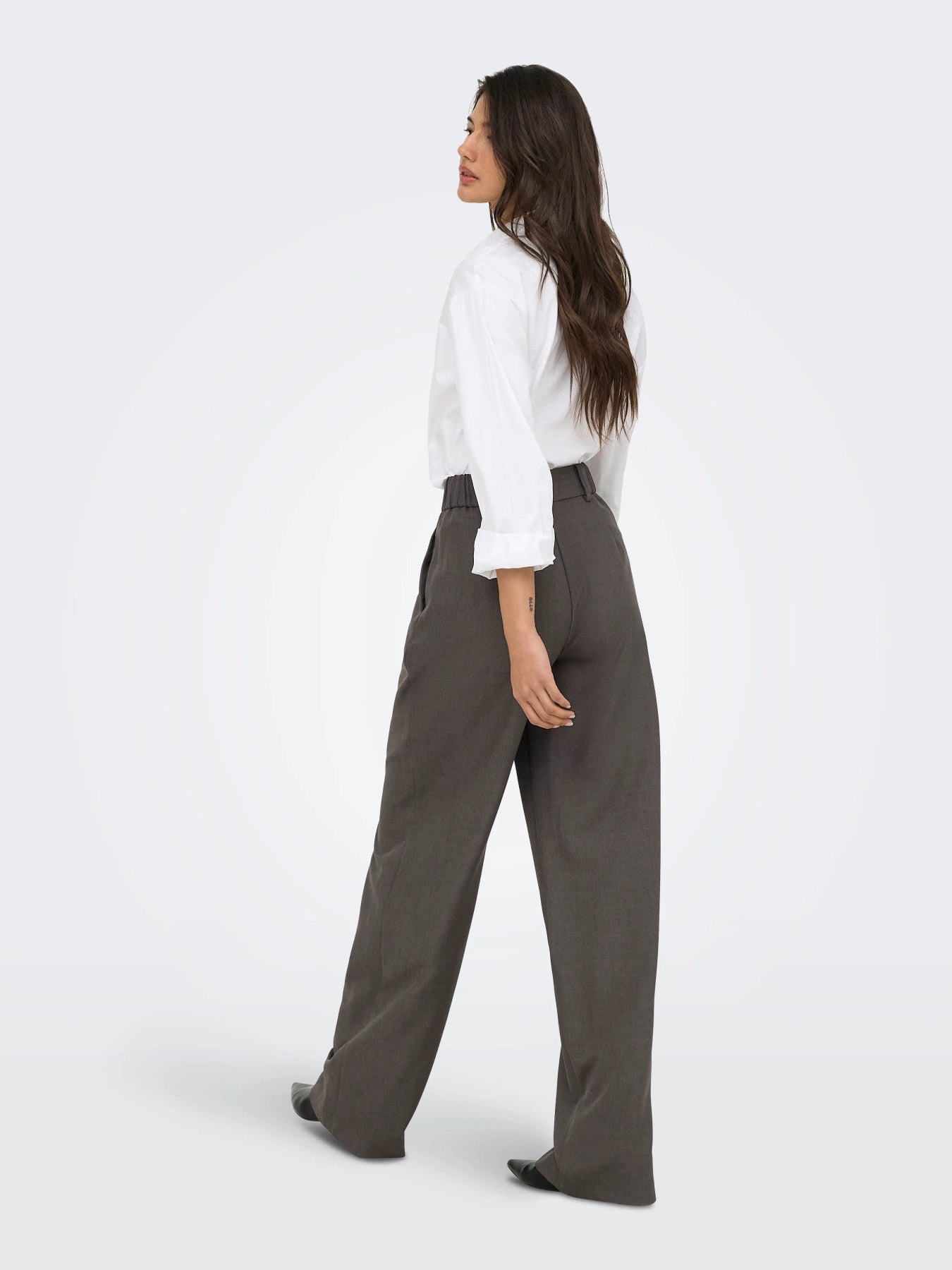 ONLY LINDA HW STR MEL PANTS TLR NOO Chocolate Torte MELANGE "32"