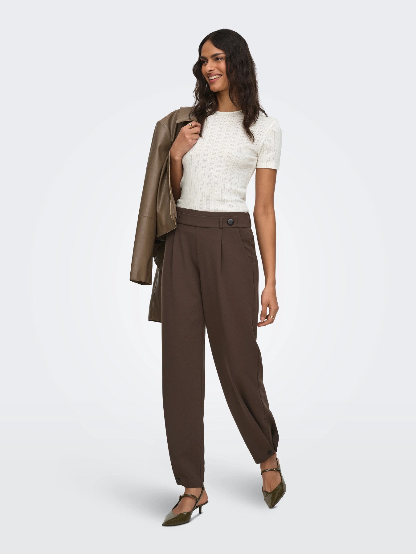 JDY SALSA MIA LIFE S/S O NECK TOP JR NOOS HVID